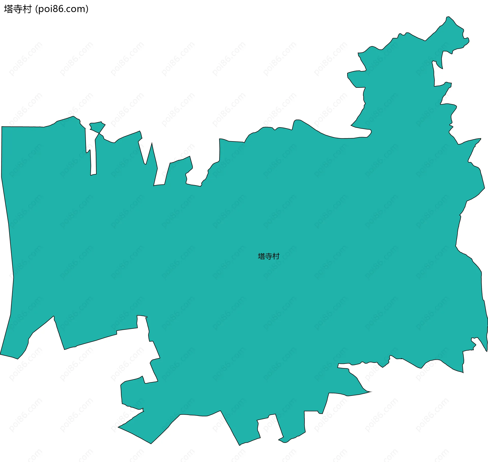 塔寺村边界地图