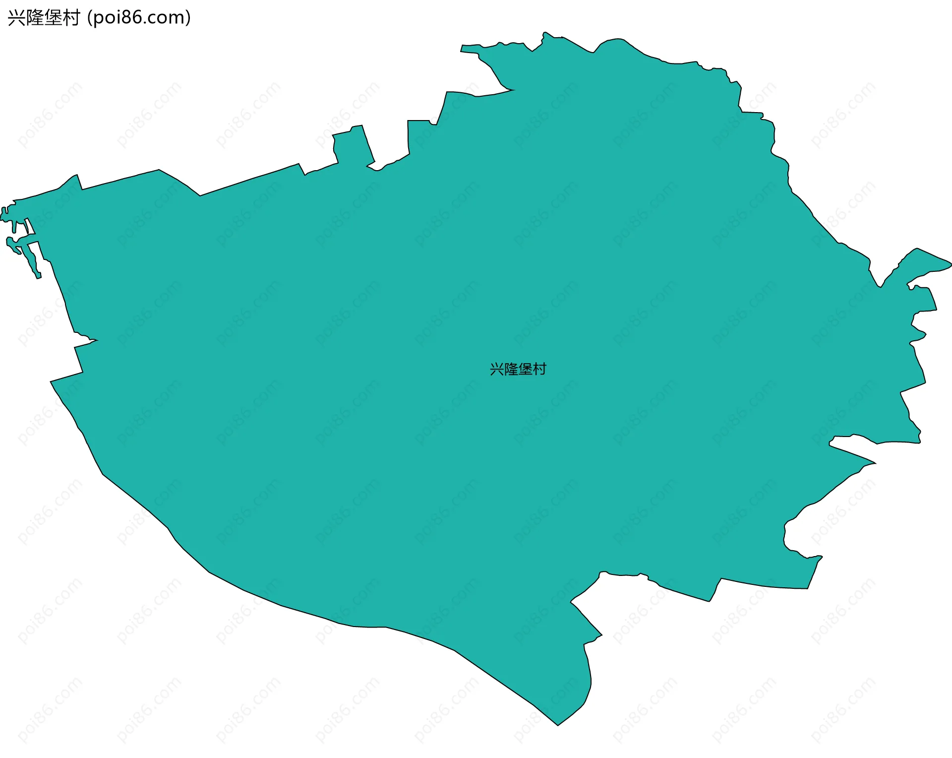 兴隆堡村边界地图