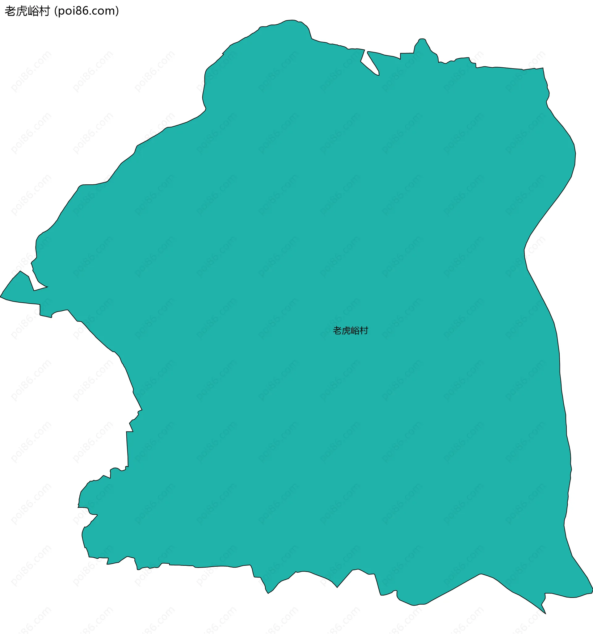 老虎峪村边界地图
