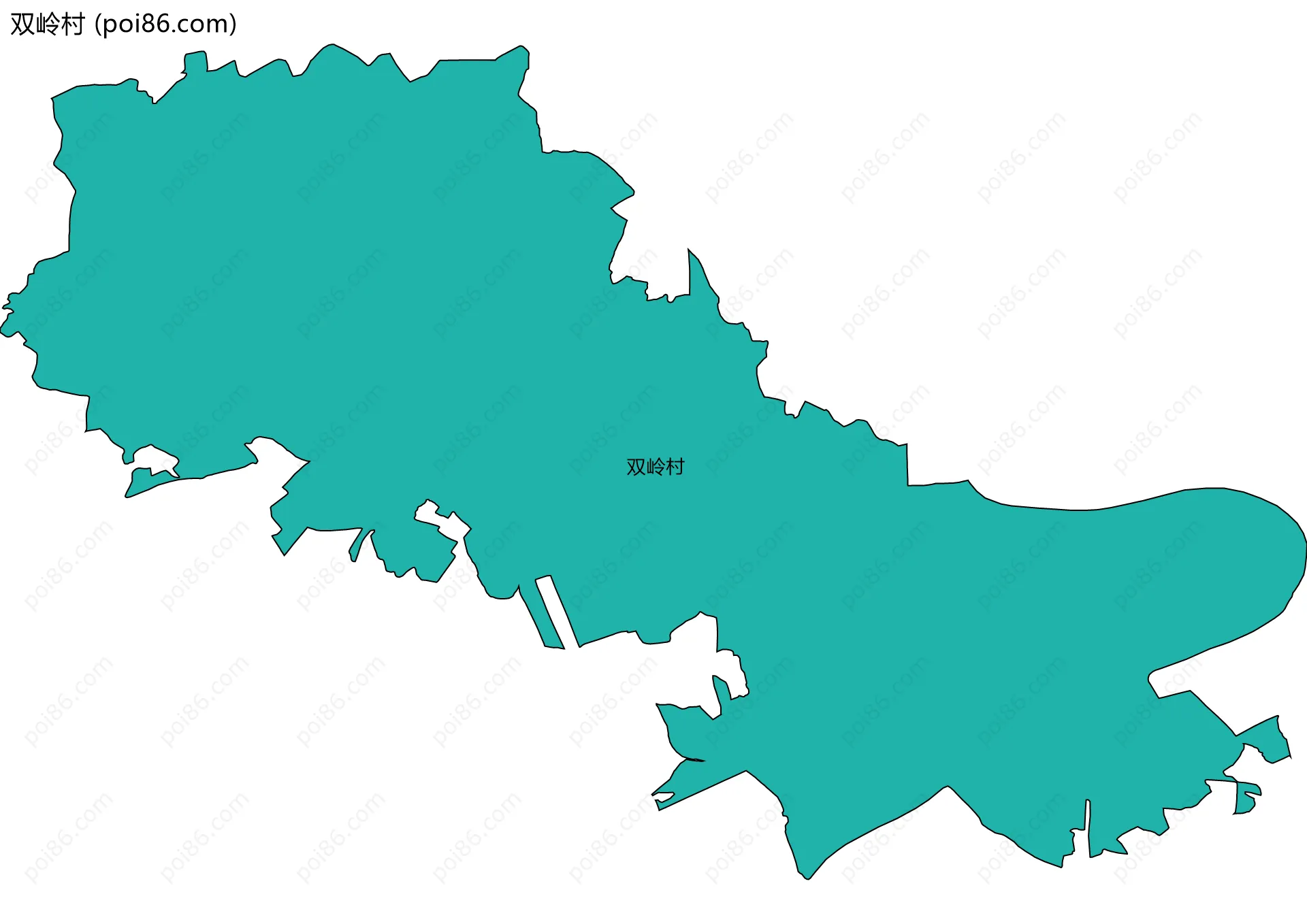 双岭村边界地图