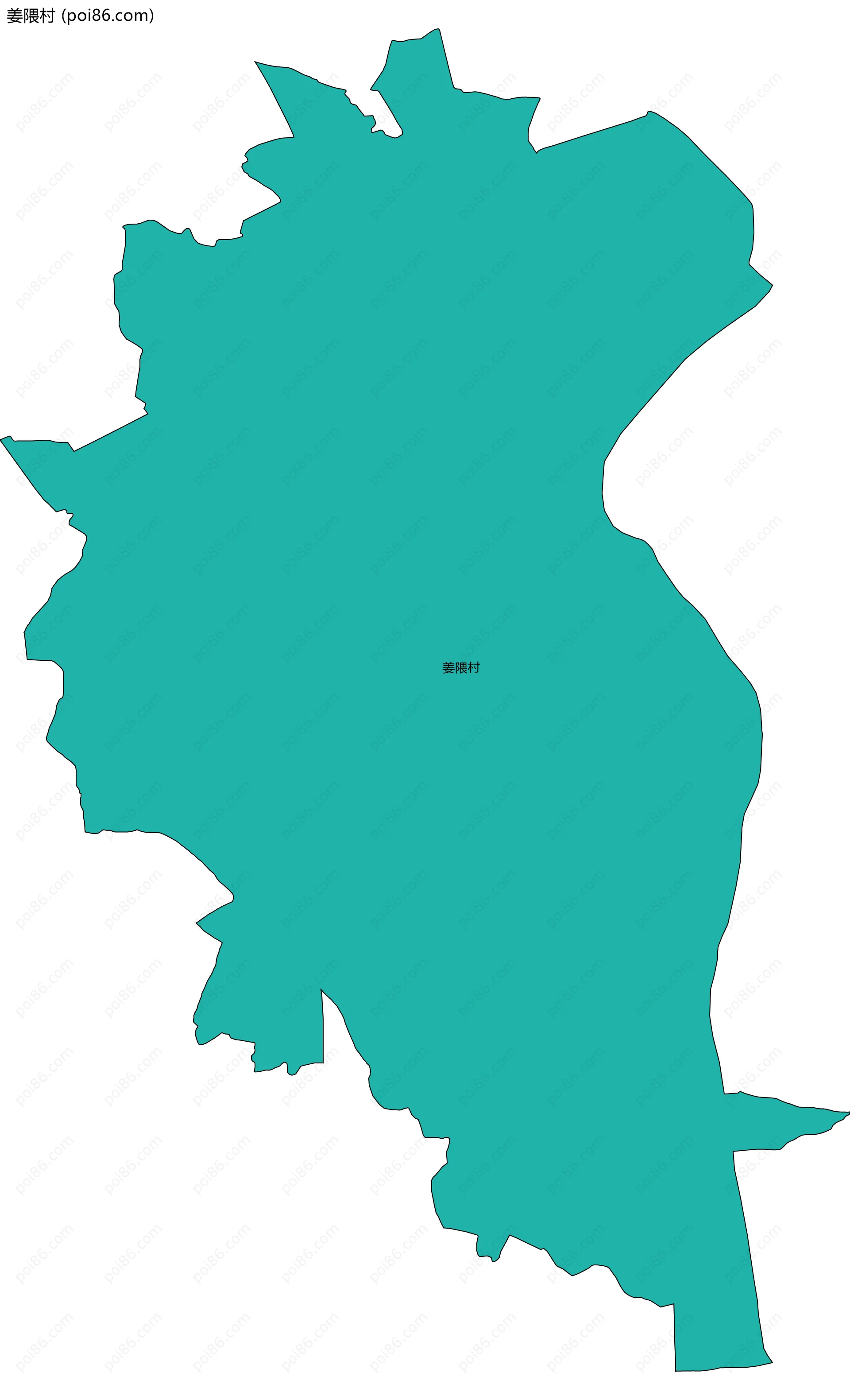 姜隈村边界地图