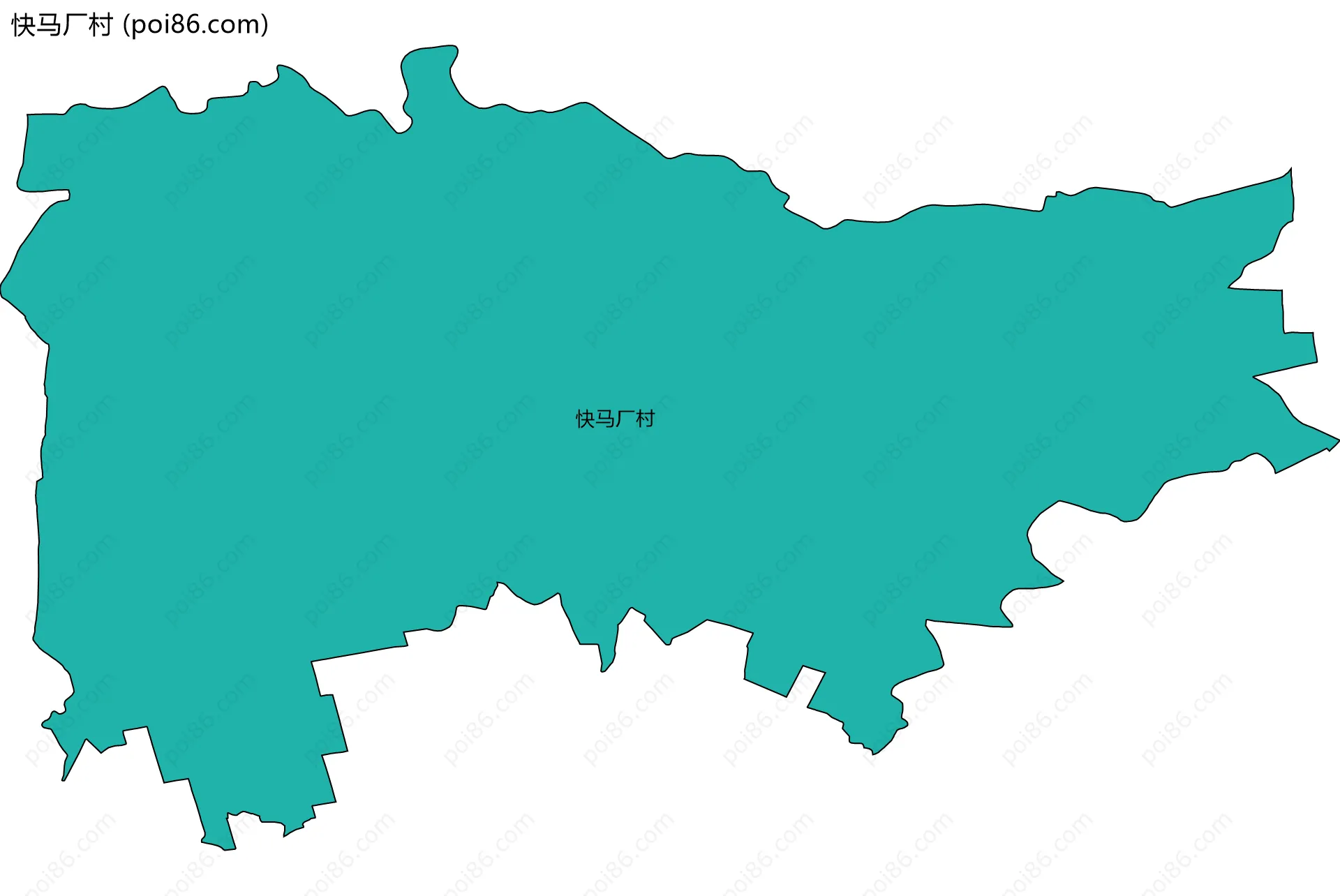快马厂村边界地图