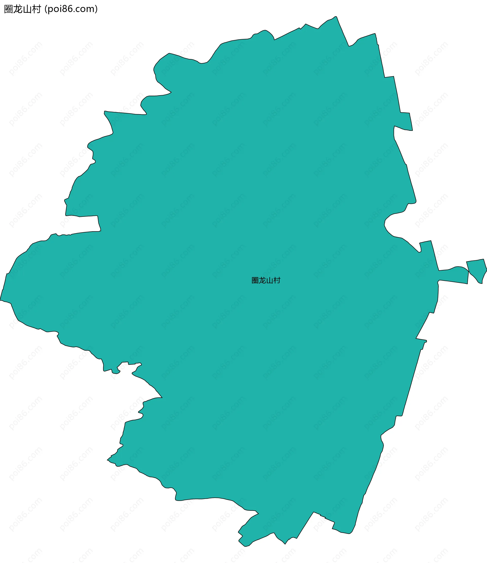 圈龙山村边界地图