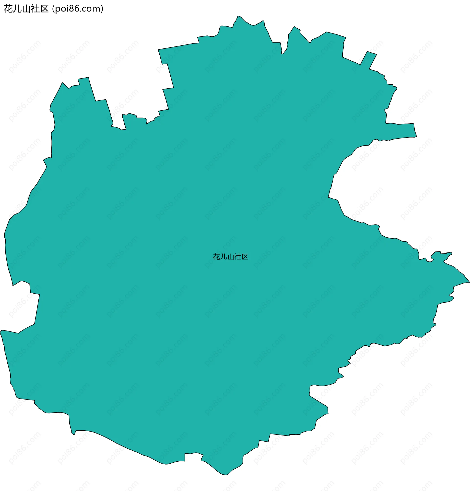花儿山社区边界地图