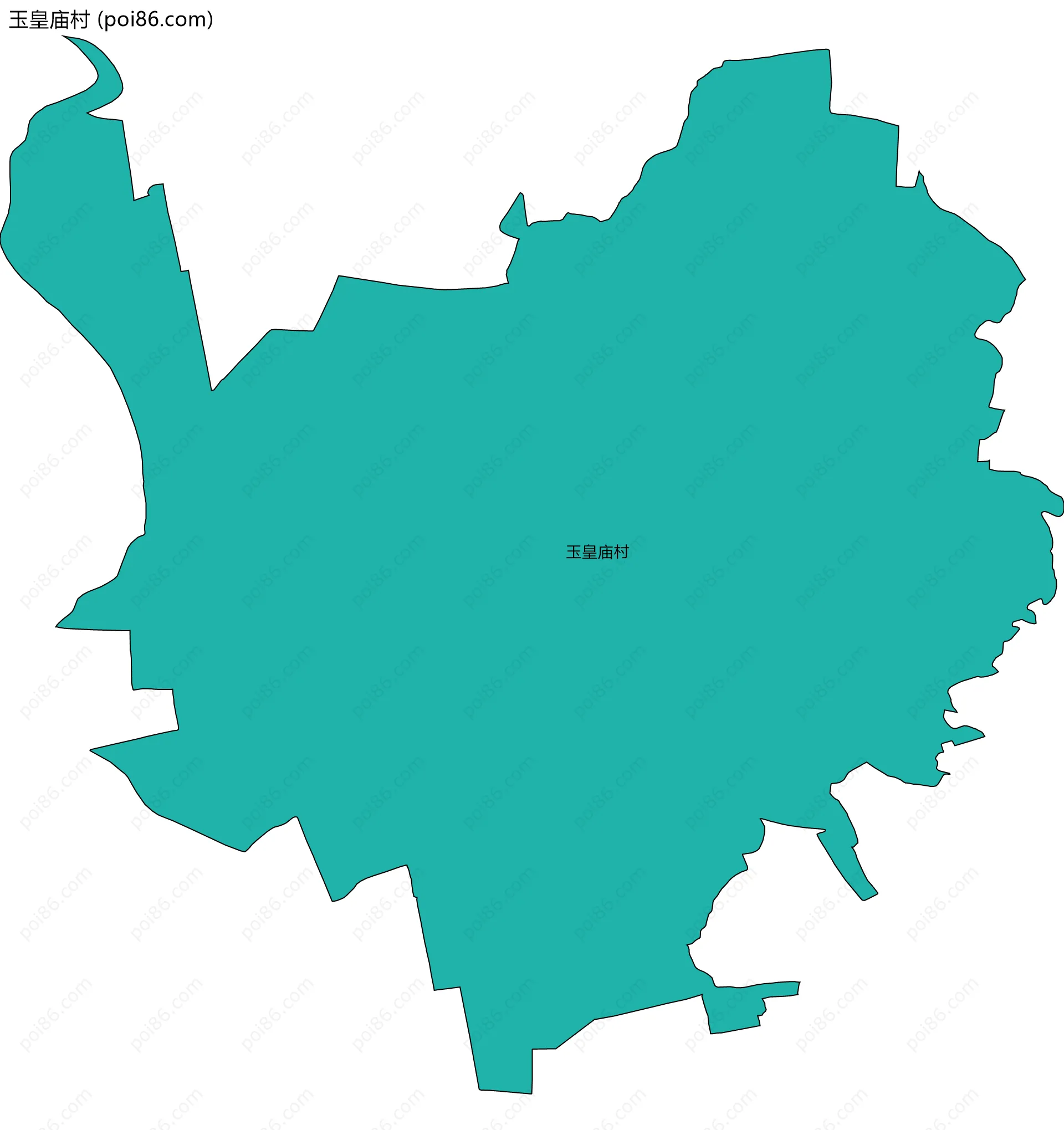 玉皇庙村边界地图