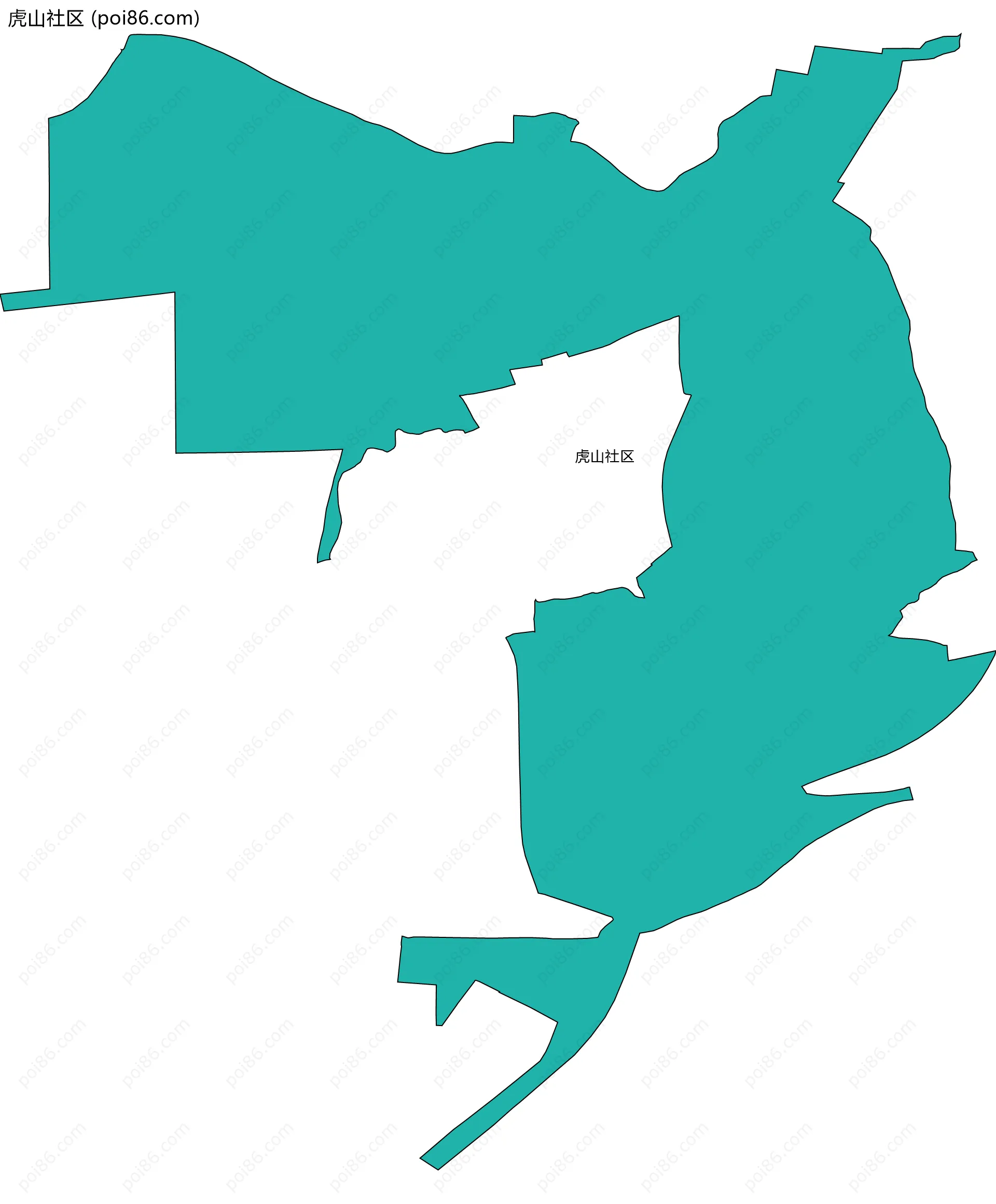 虎山社区边界地图