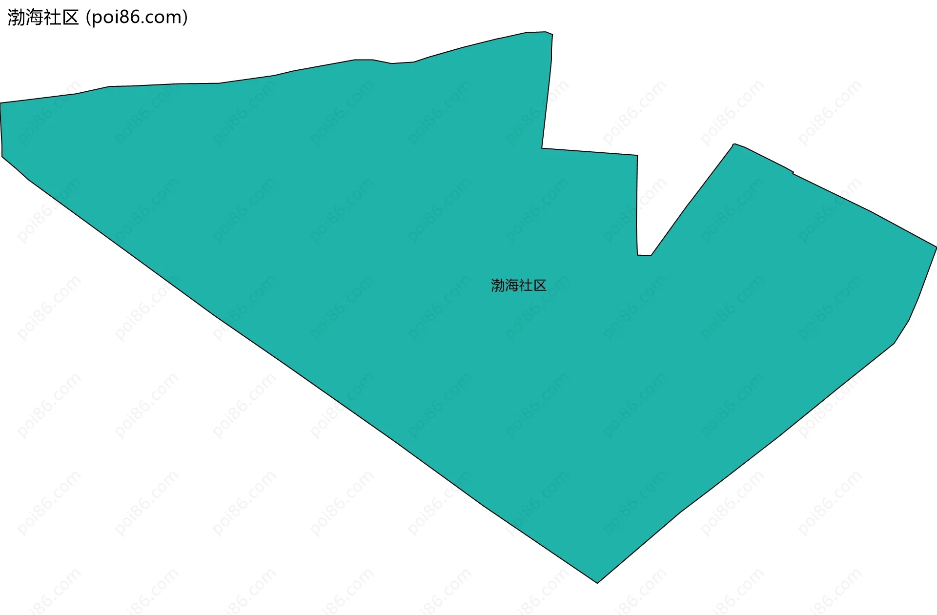 渤海社区边界地图
