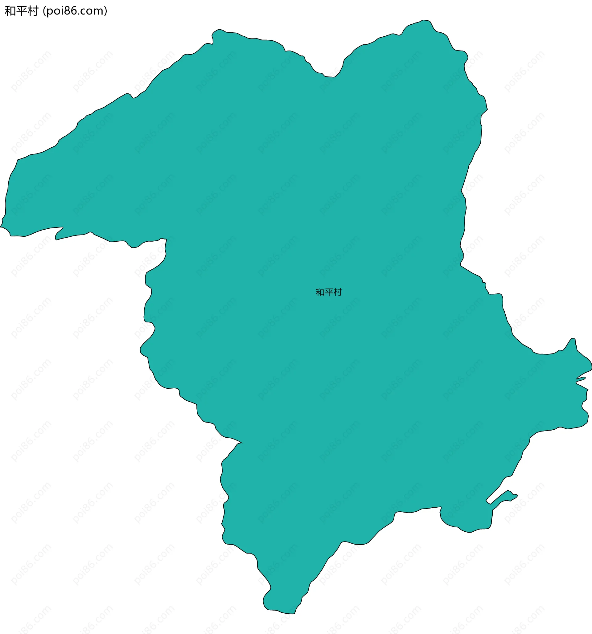 和平村边界地图