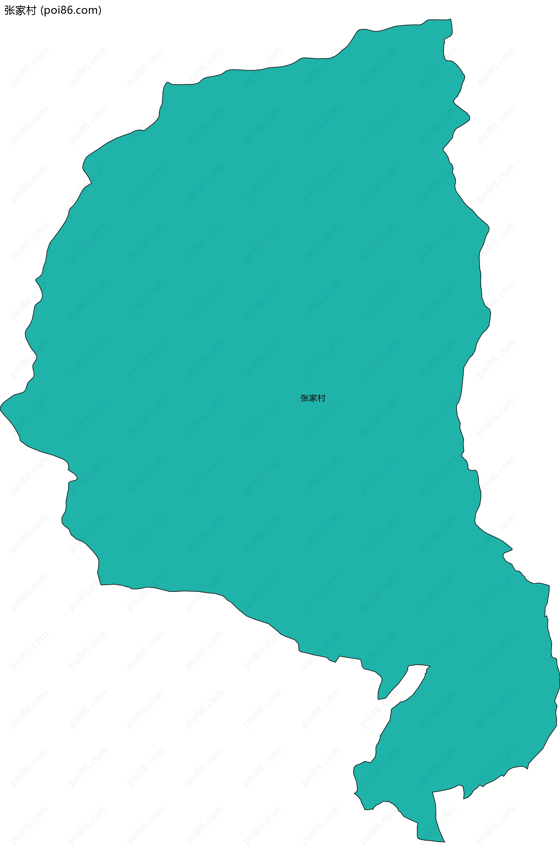 张家村边界地图