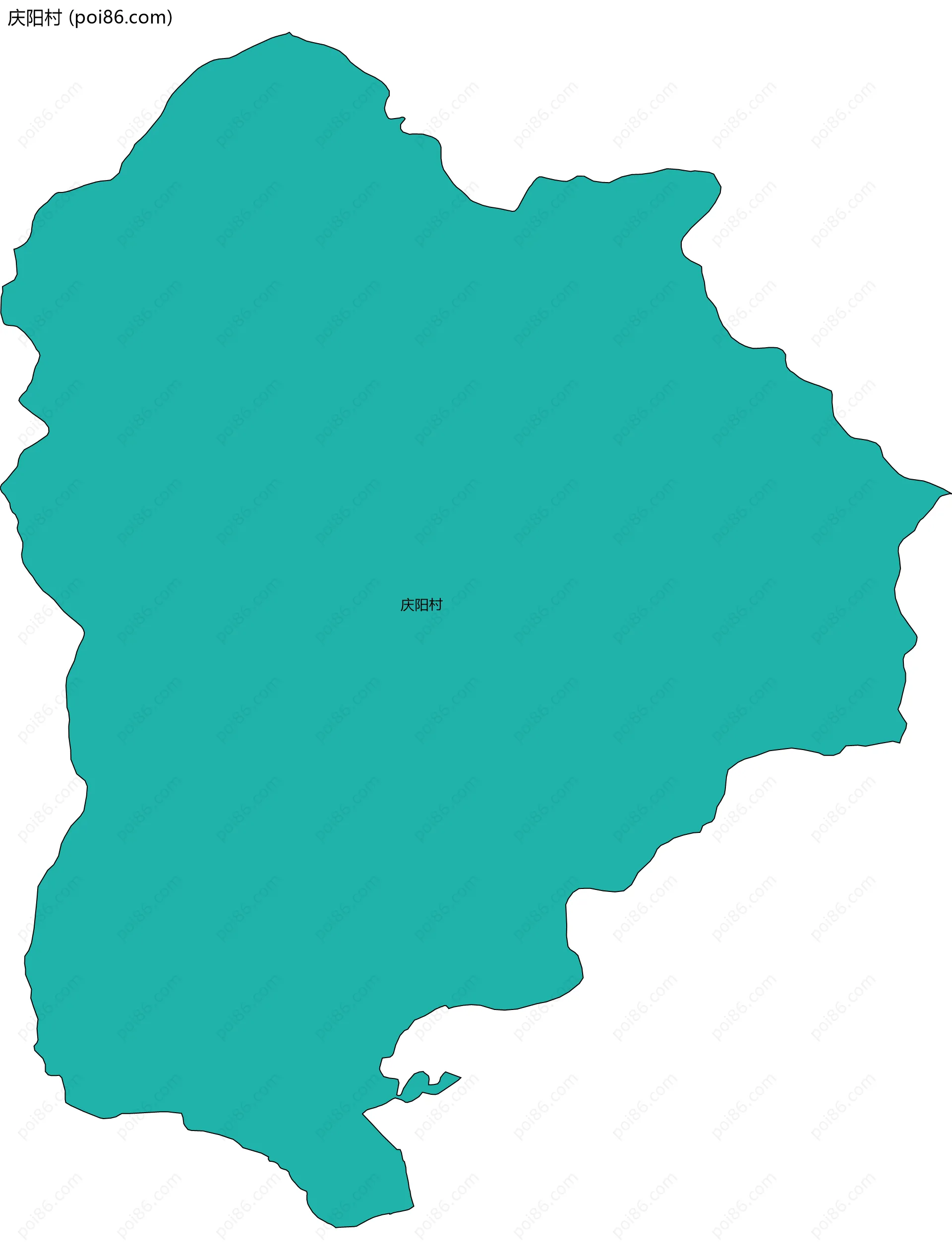 庆阳村边界地图