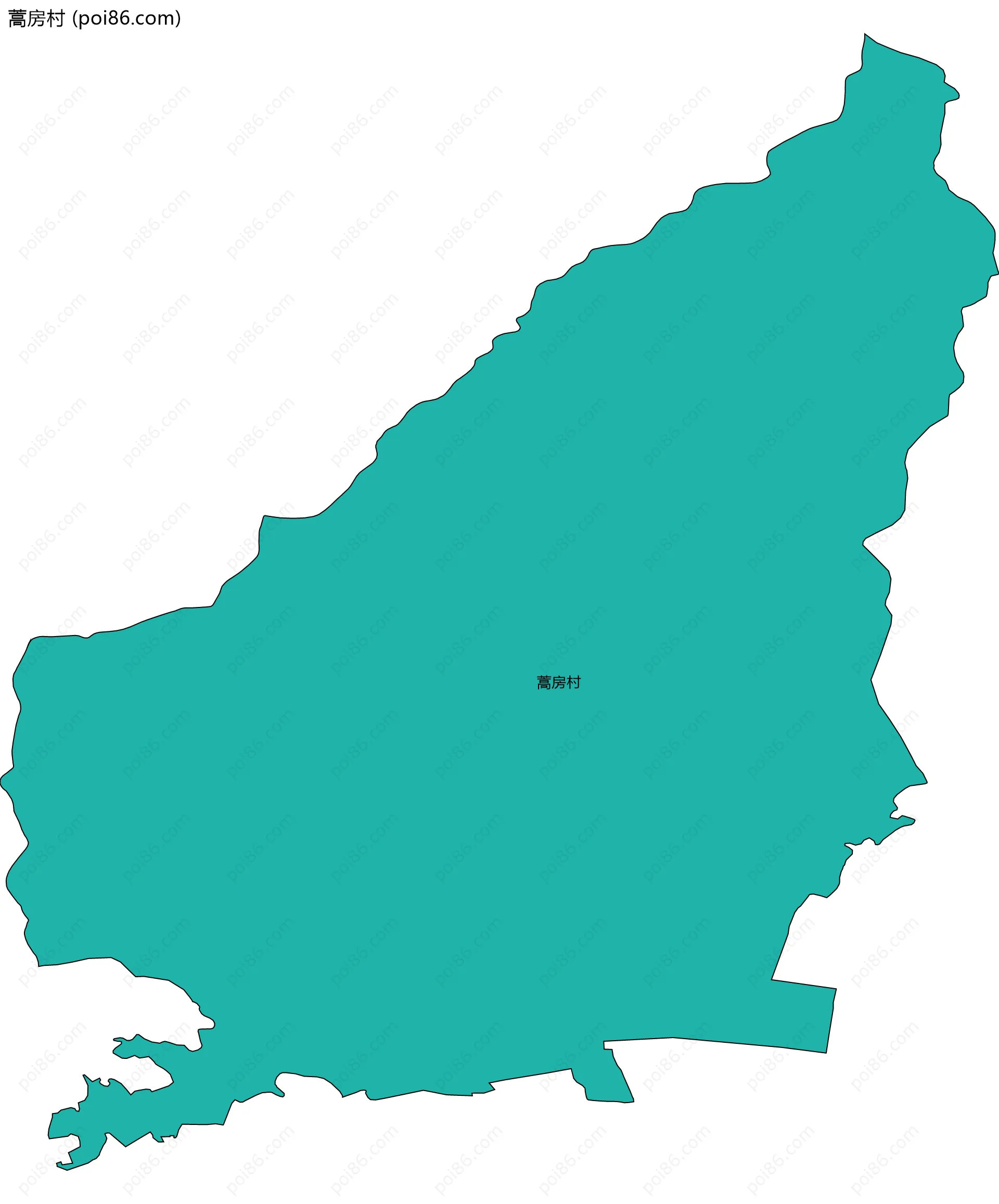 蒿房村边界地图