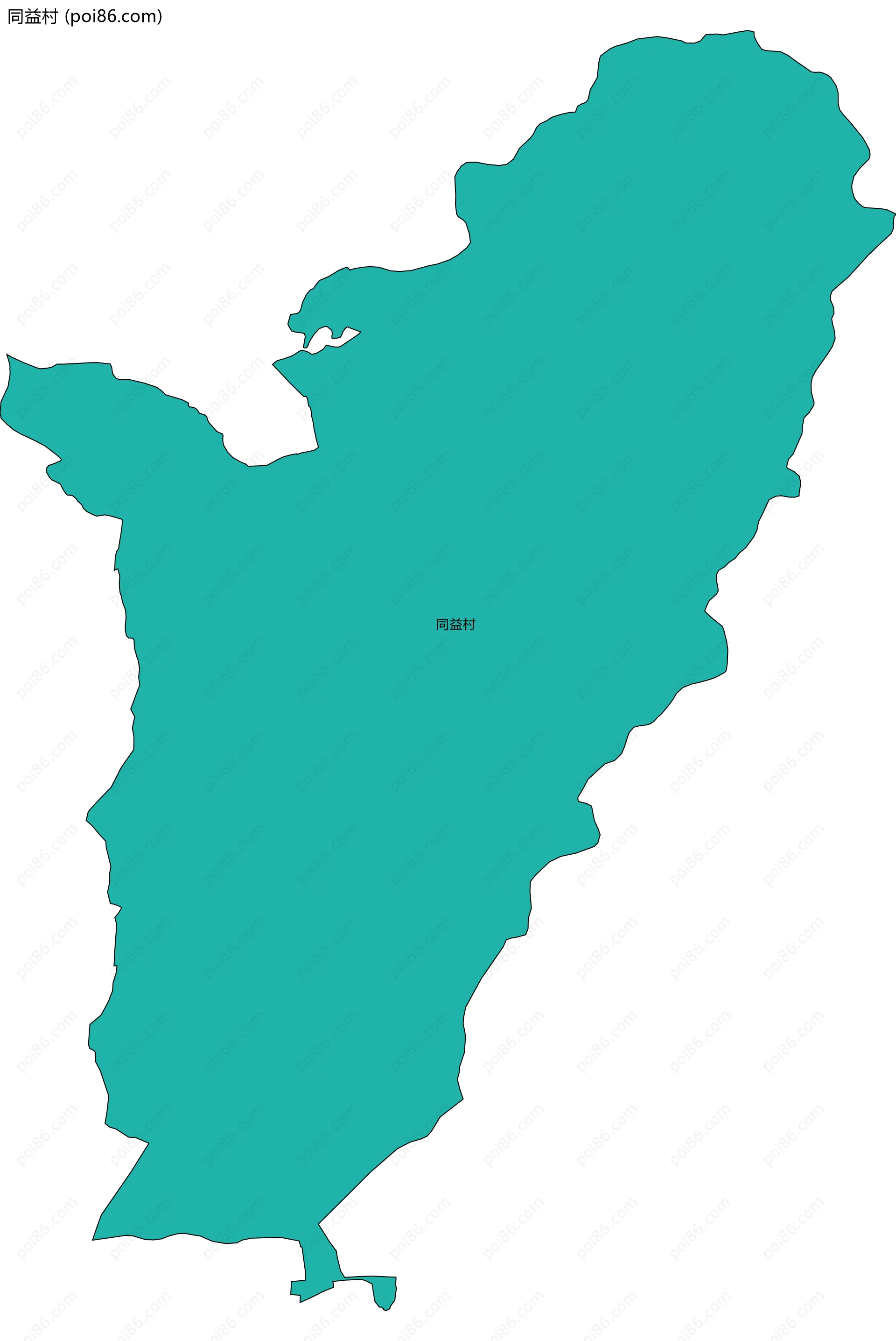 同益村边界地图