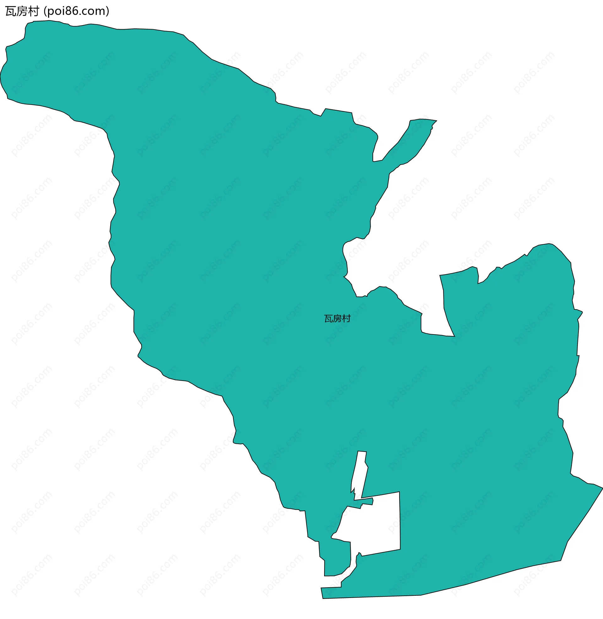 瓦房村边界地图