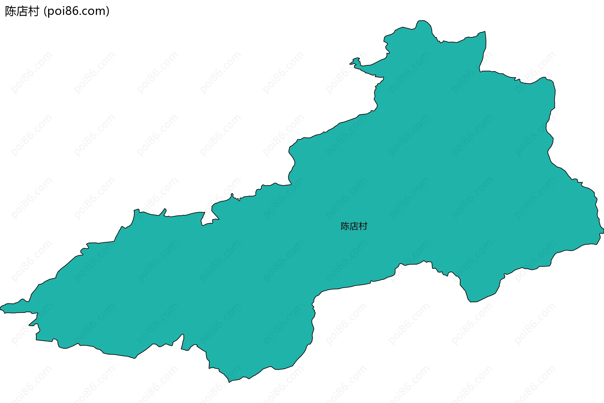 陈店村边界地图