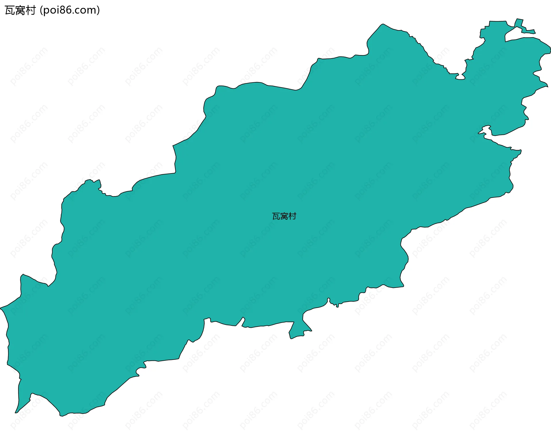 瓦窝村边界地图