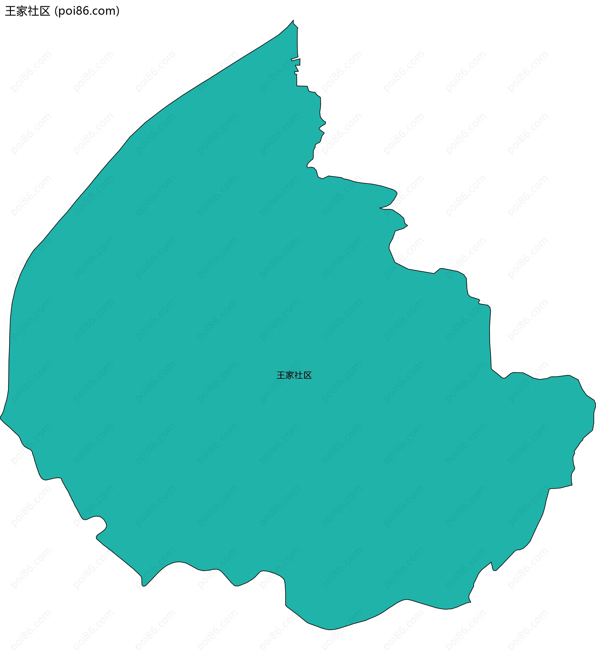 王家社区边界地图