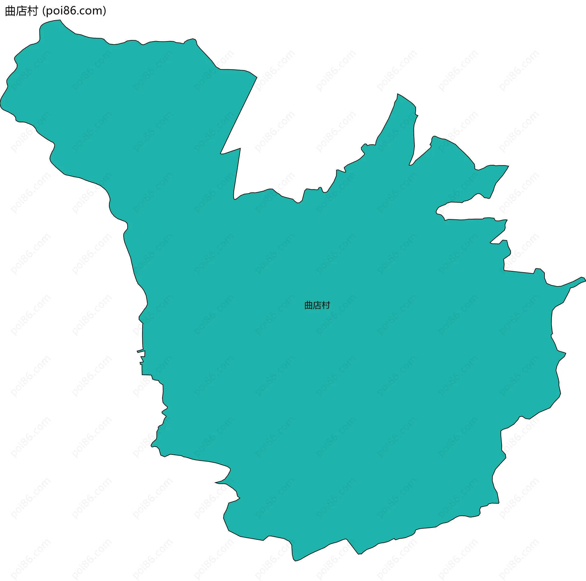 曲店村边界地图