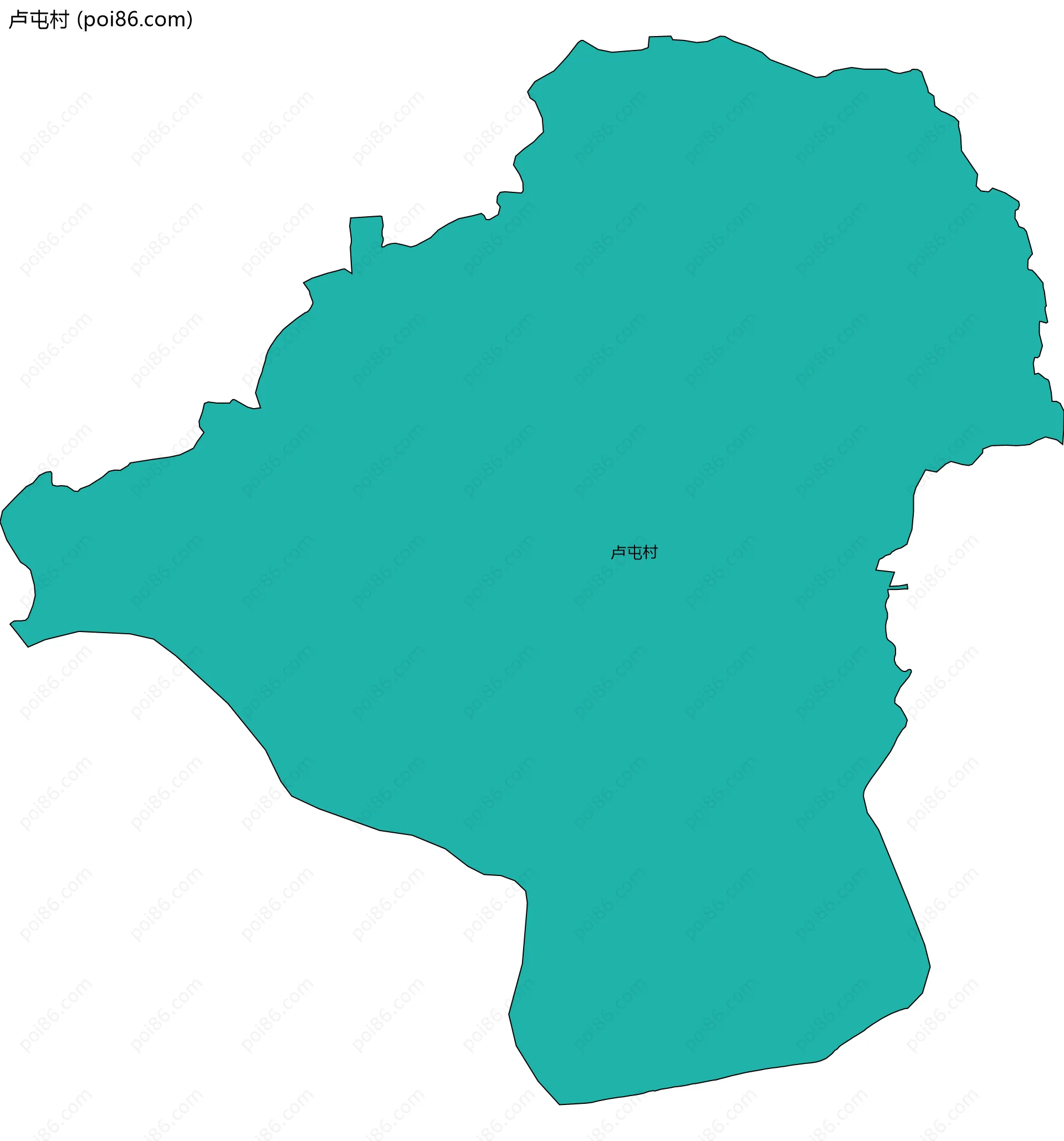 卢屯村边界地图