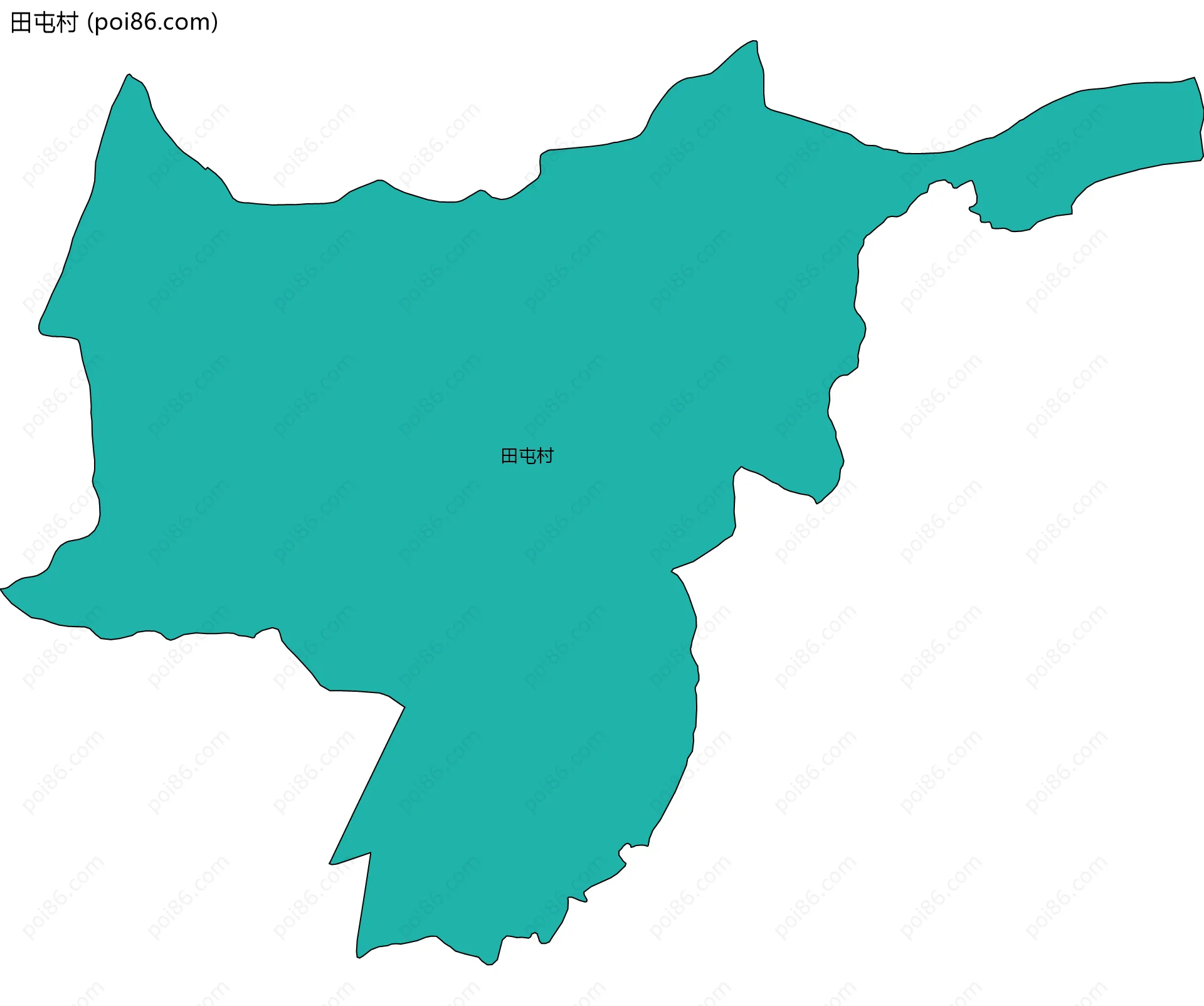 田屯村边界地图