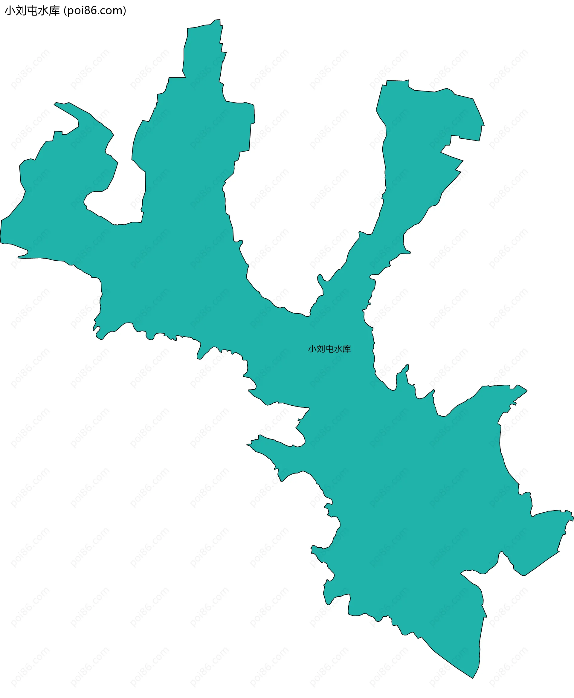 小刘屯水库边界地图
