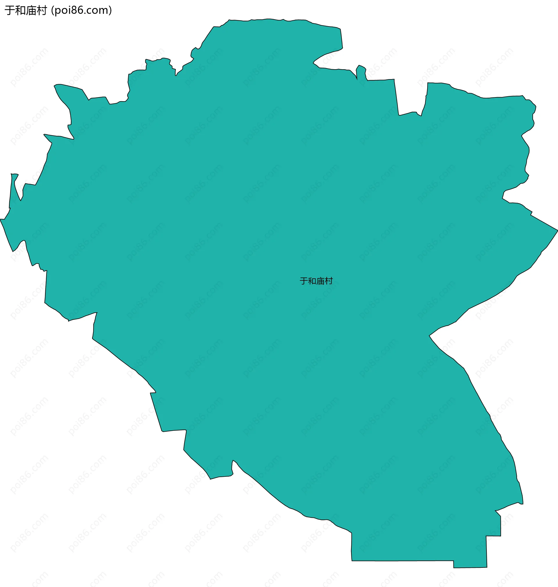 于和庙村边界地图