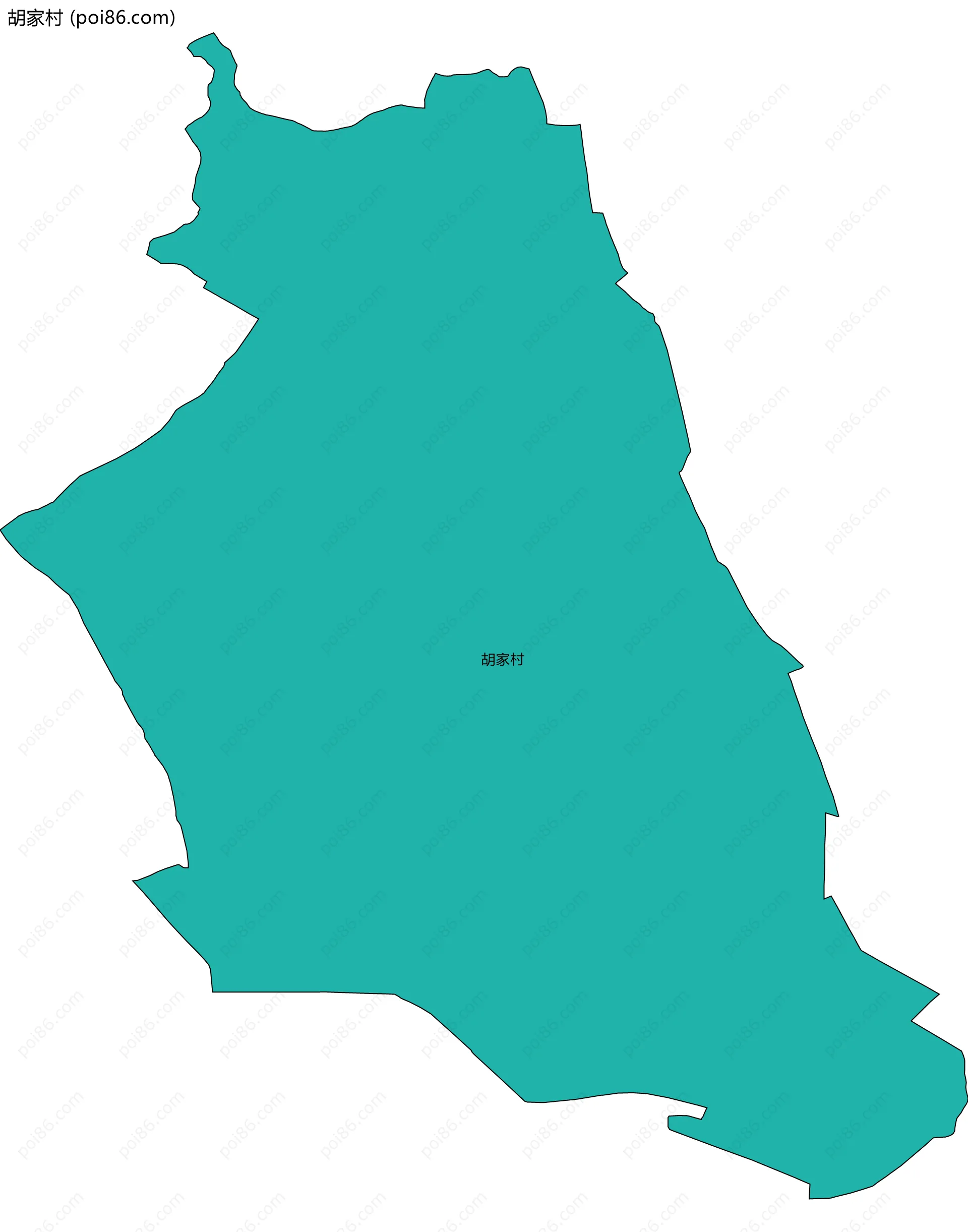 胡家村边界地图