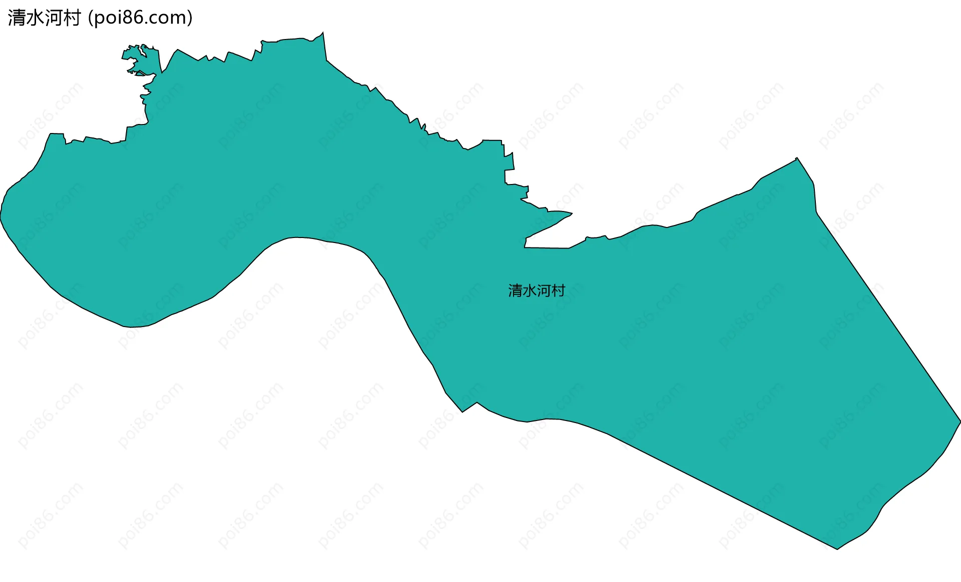 清水河村边界地图