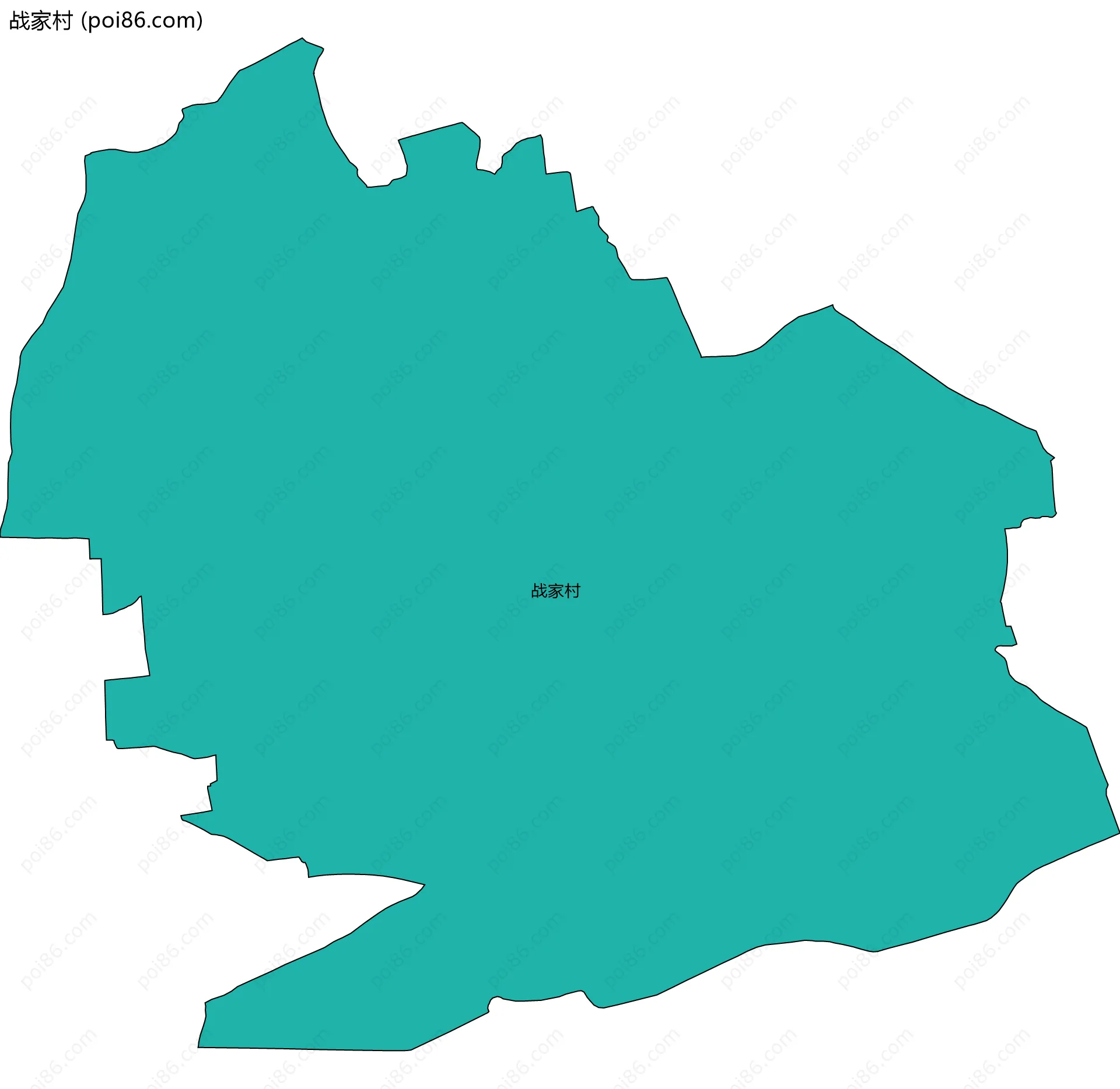 战家村边界地图