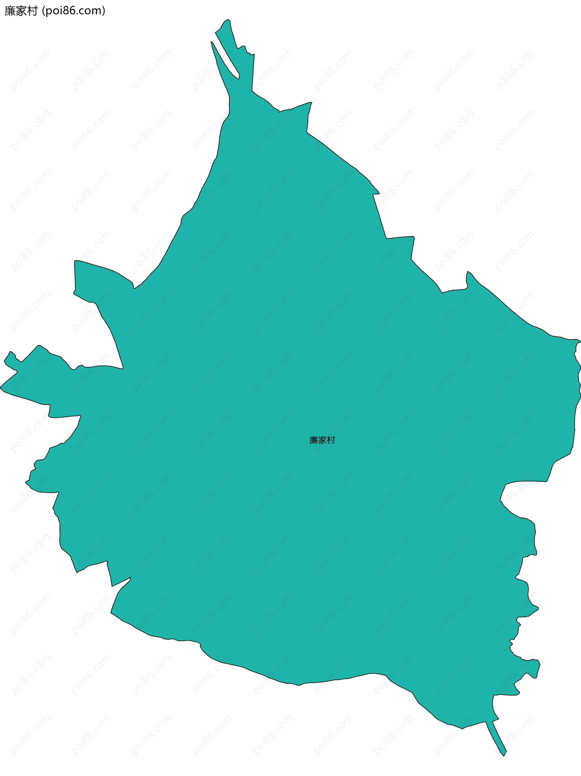 廉家村边界地图