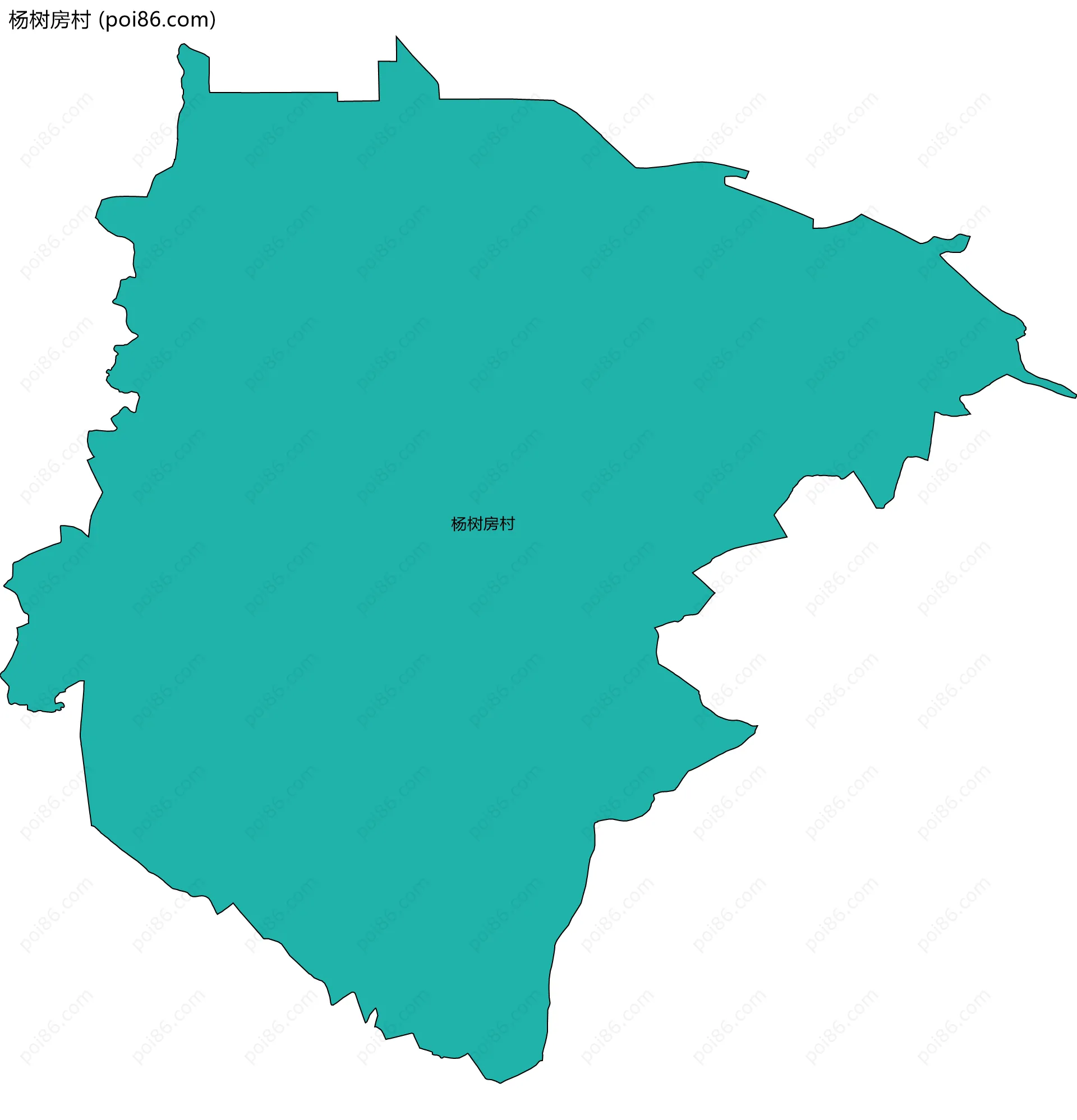 杨树房村边界地图