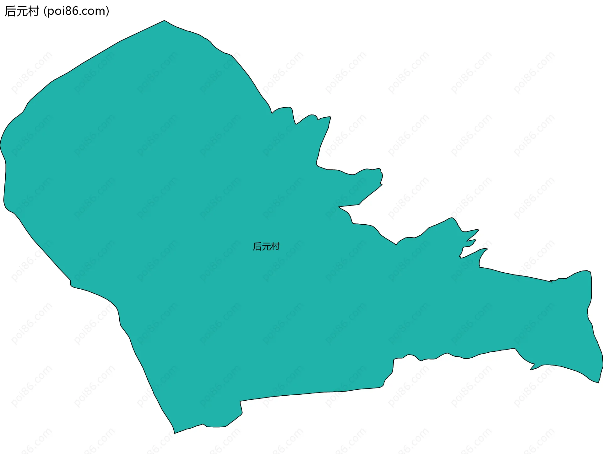 后元村边界地图