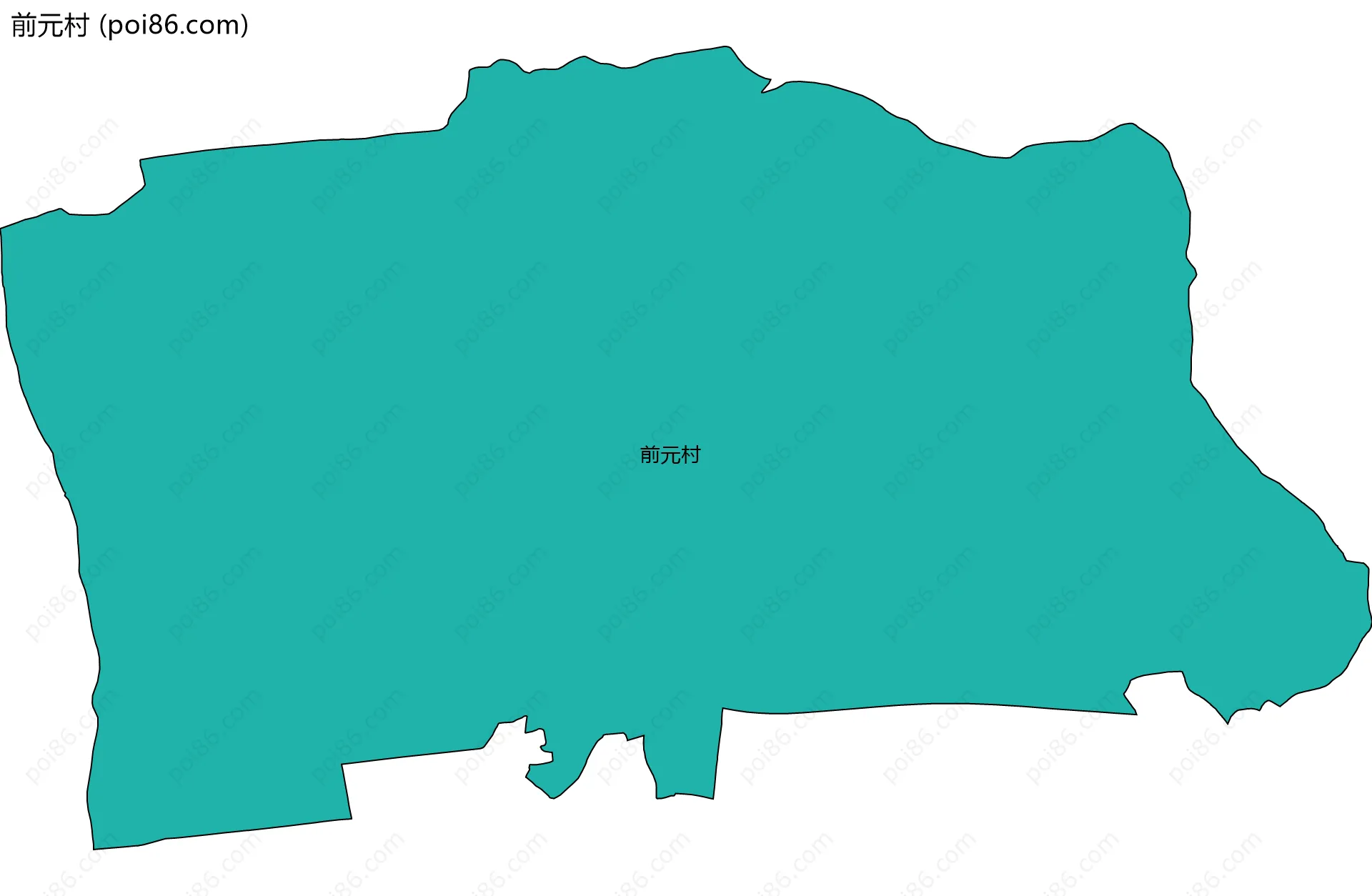 前元村边界地图