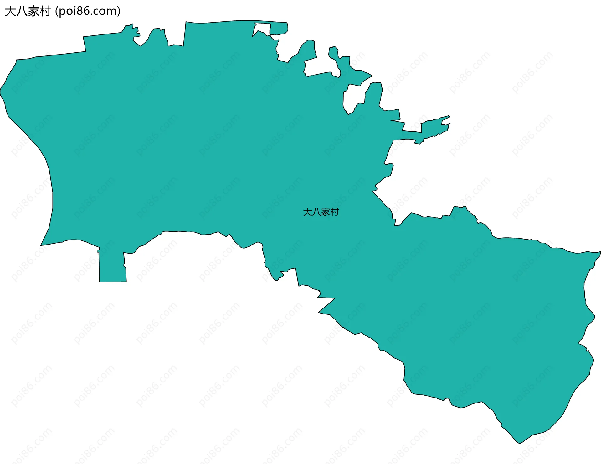 大八家村边界地图