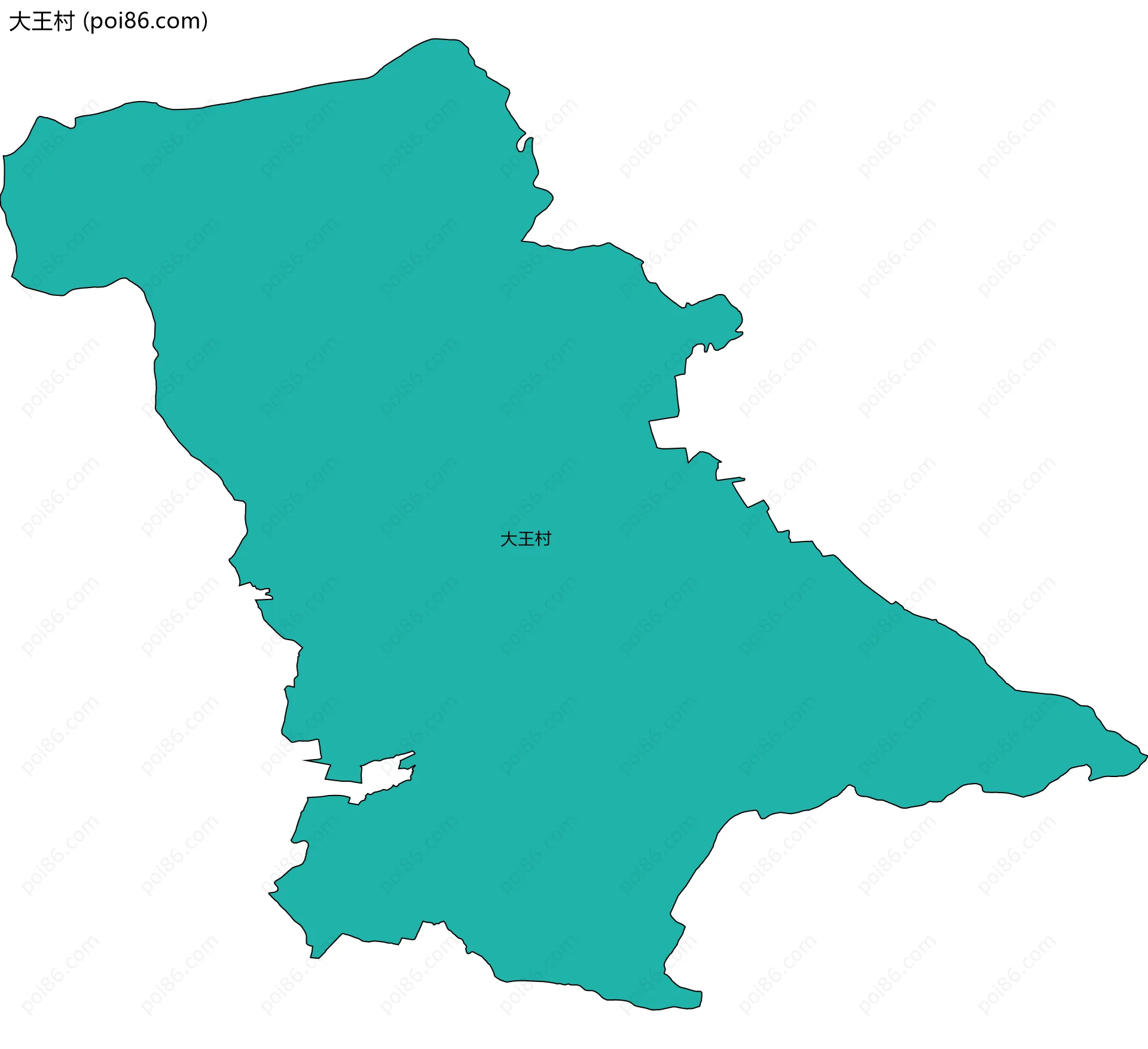 大王村边界地图