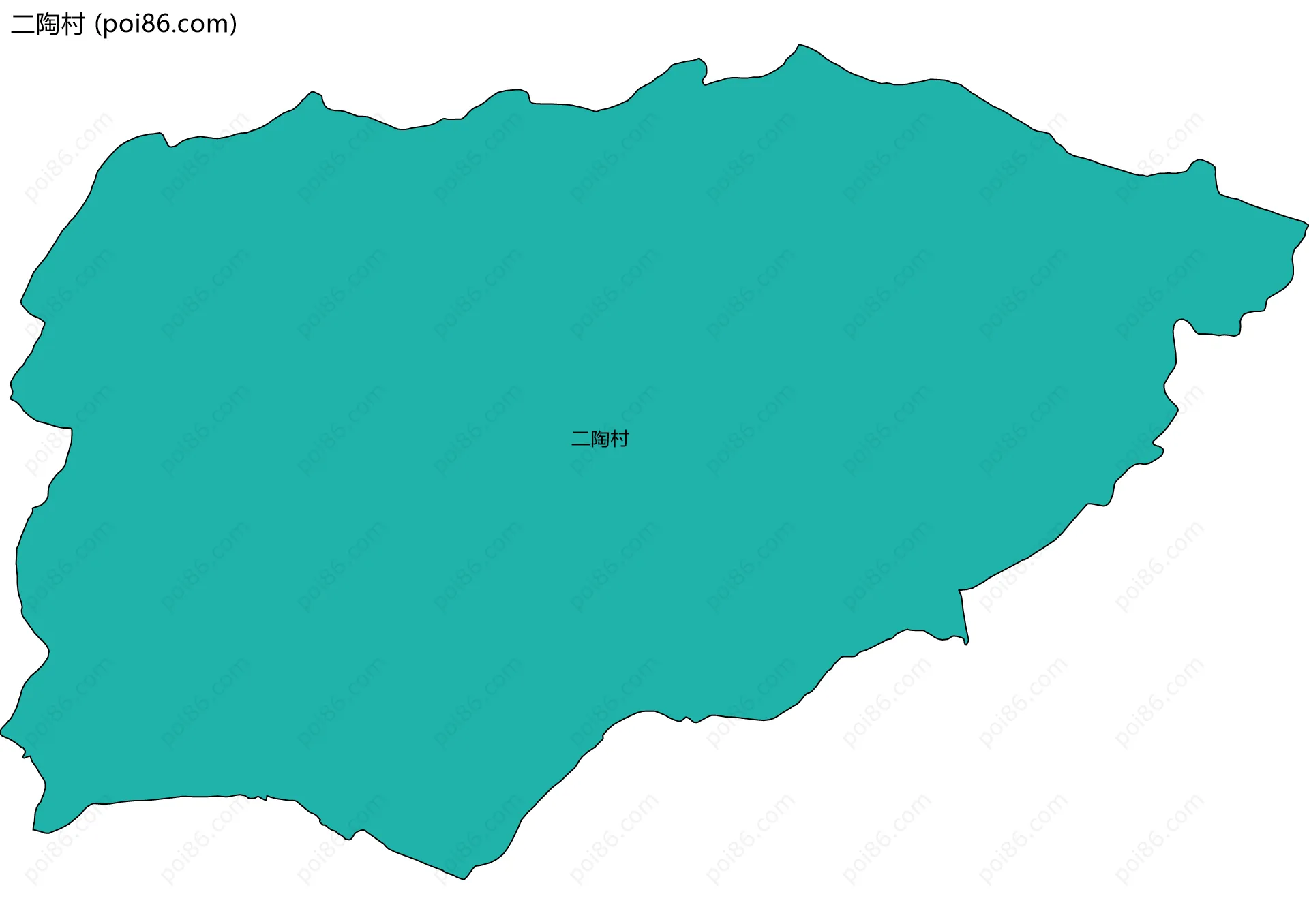 二陶村边界地图