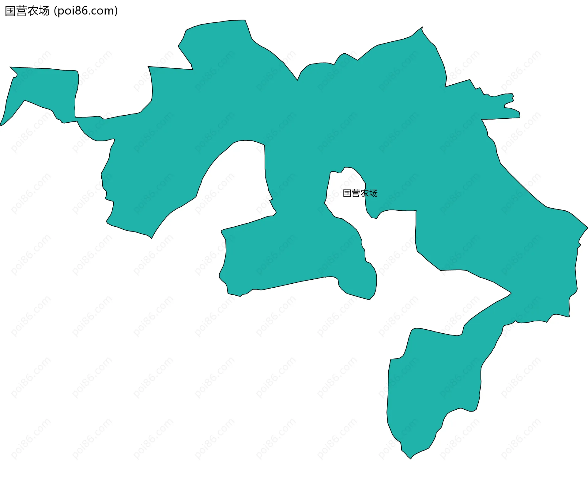 国营农场边界地图