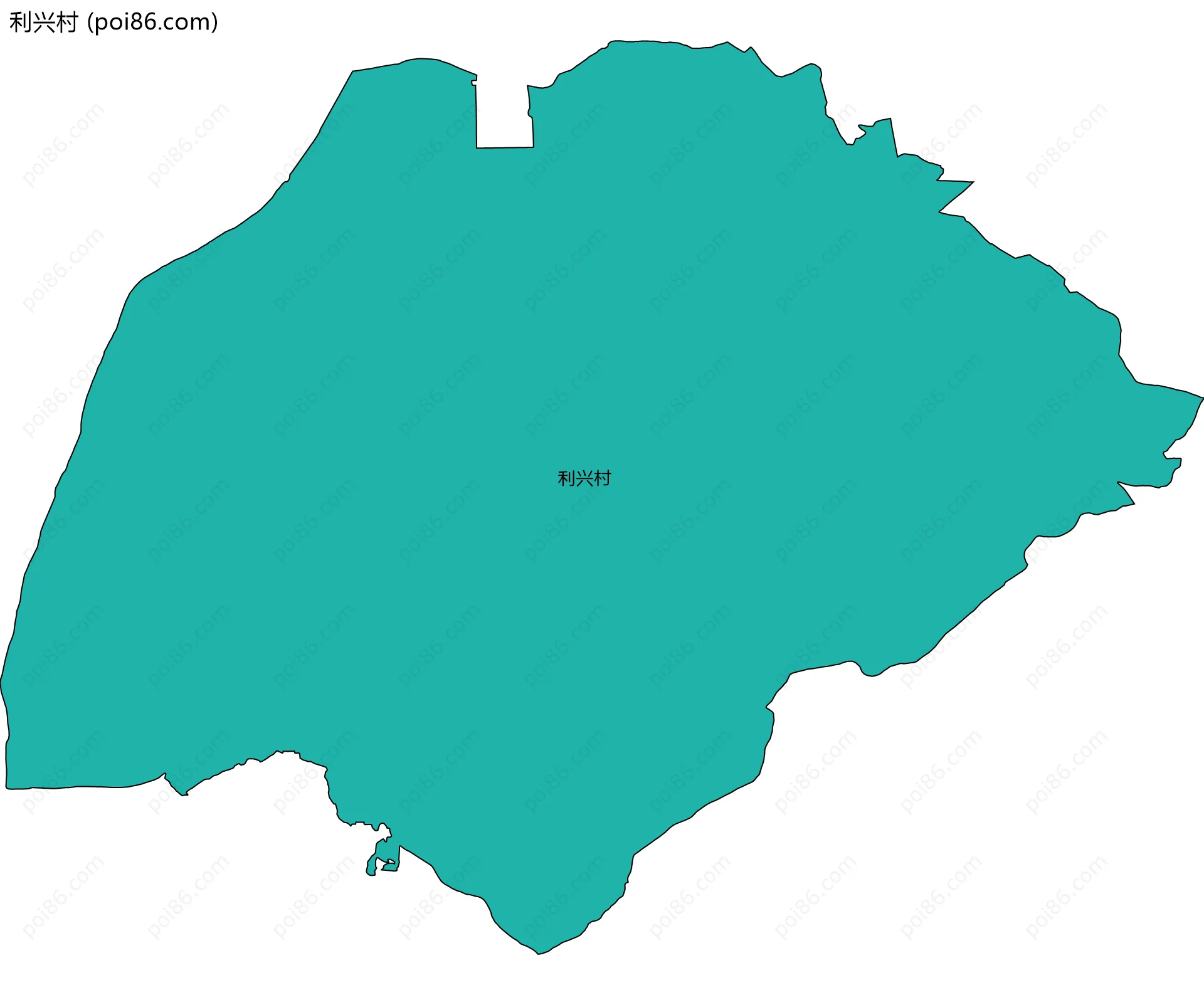 利兴村边界地图