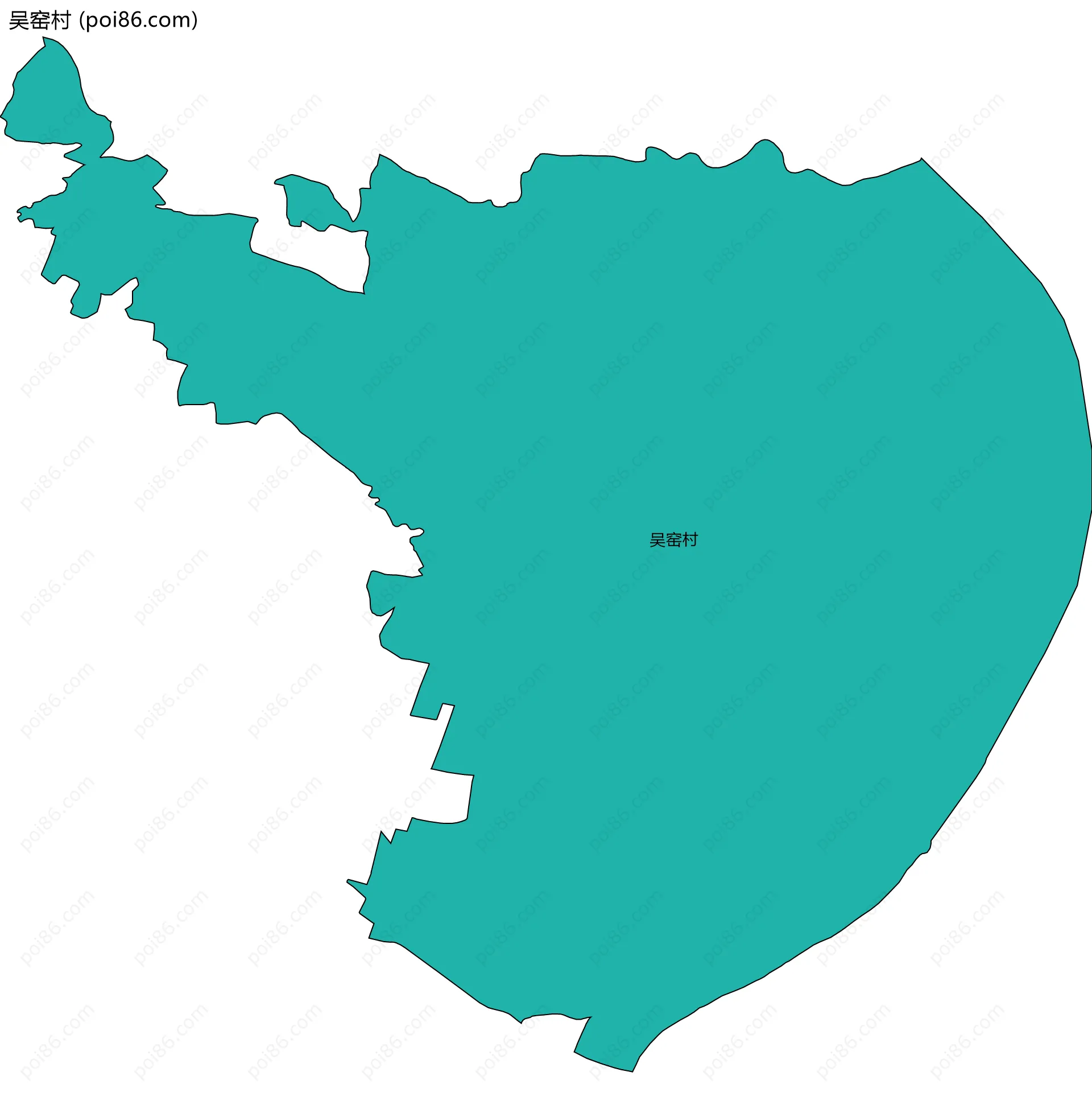吴窑村边界地图