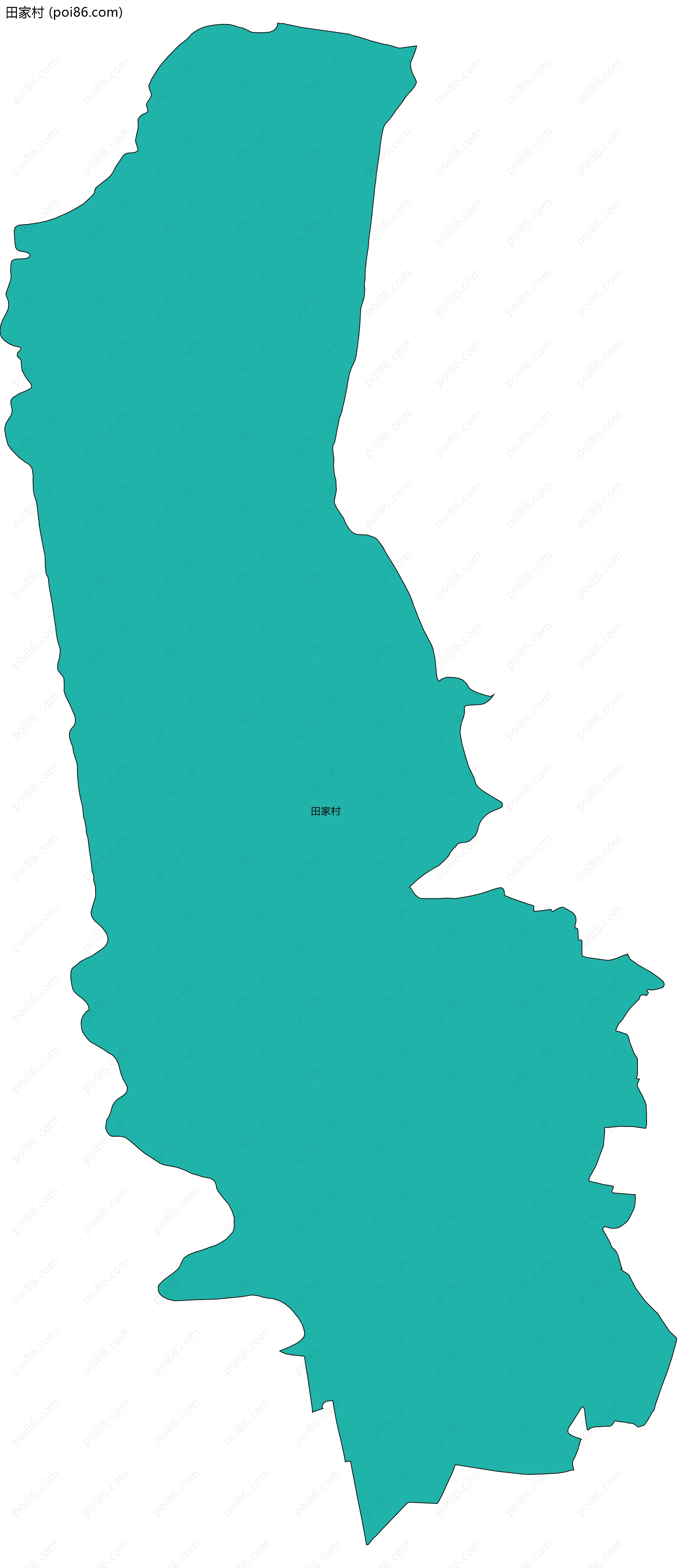 田家村边界地图