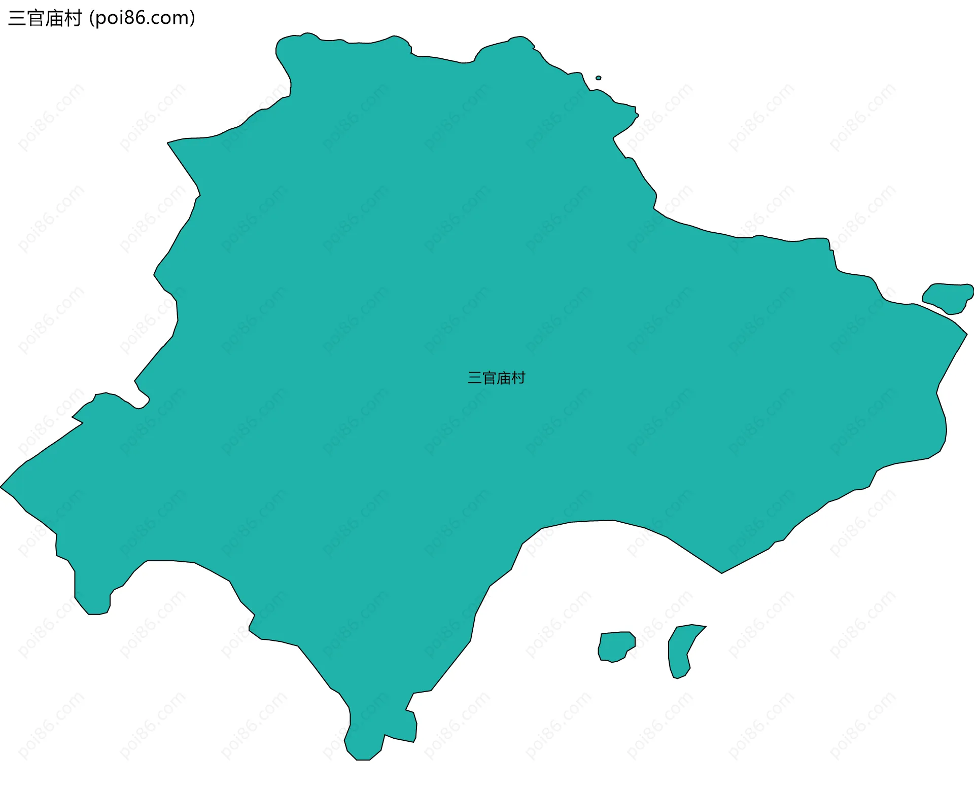 三官庙村边界地图
