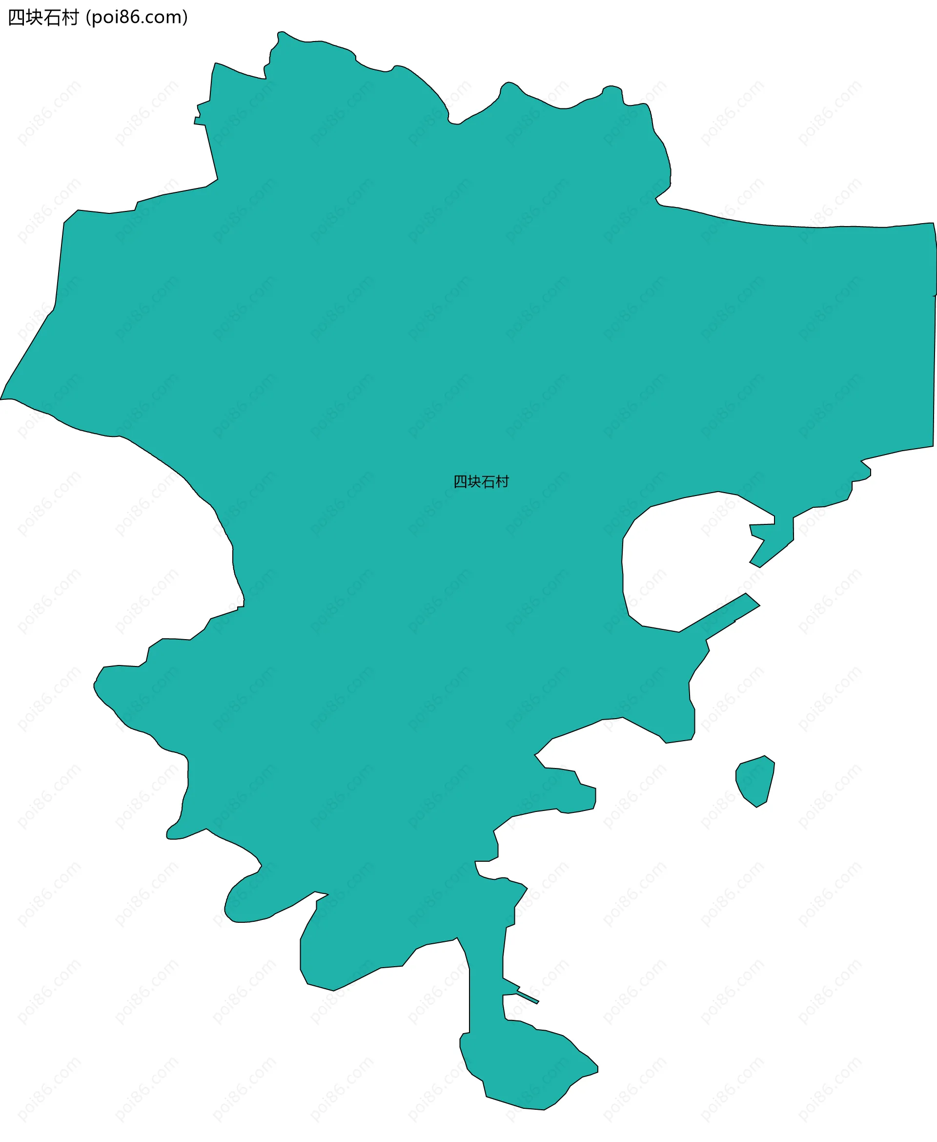 四块石村边界地图