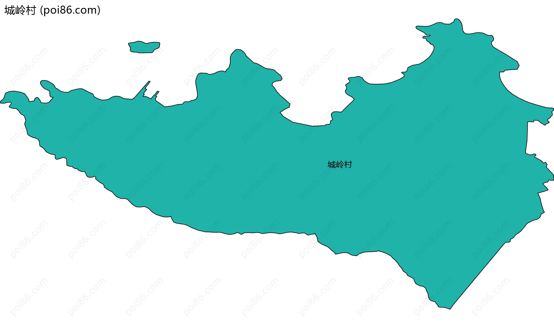 城岭村边界地图