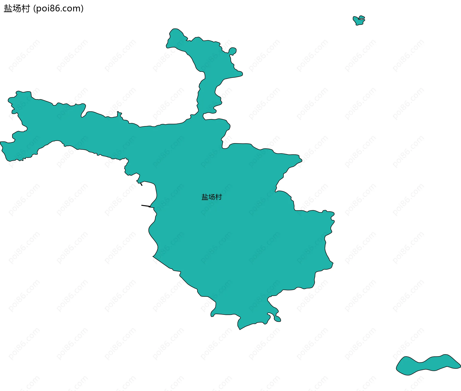 盐场村边界地图