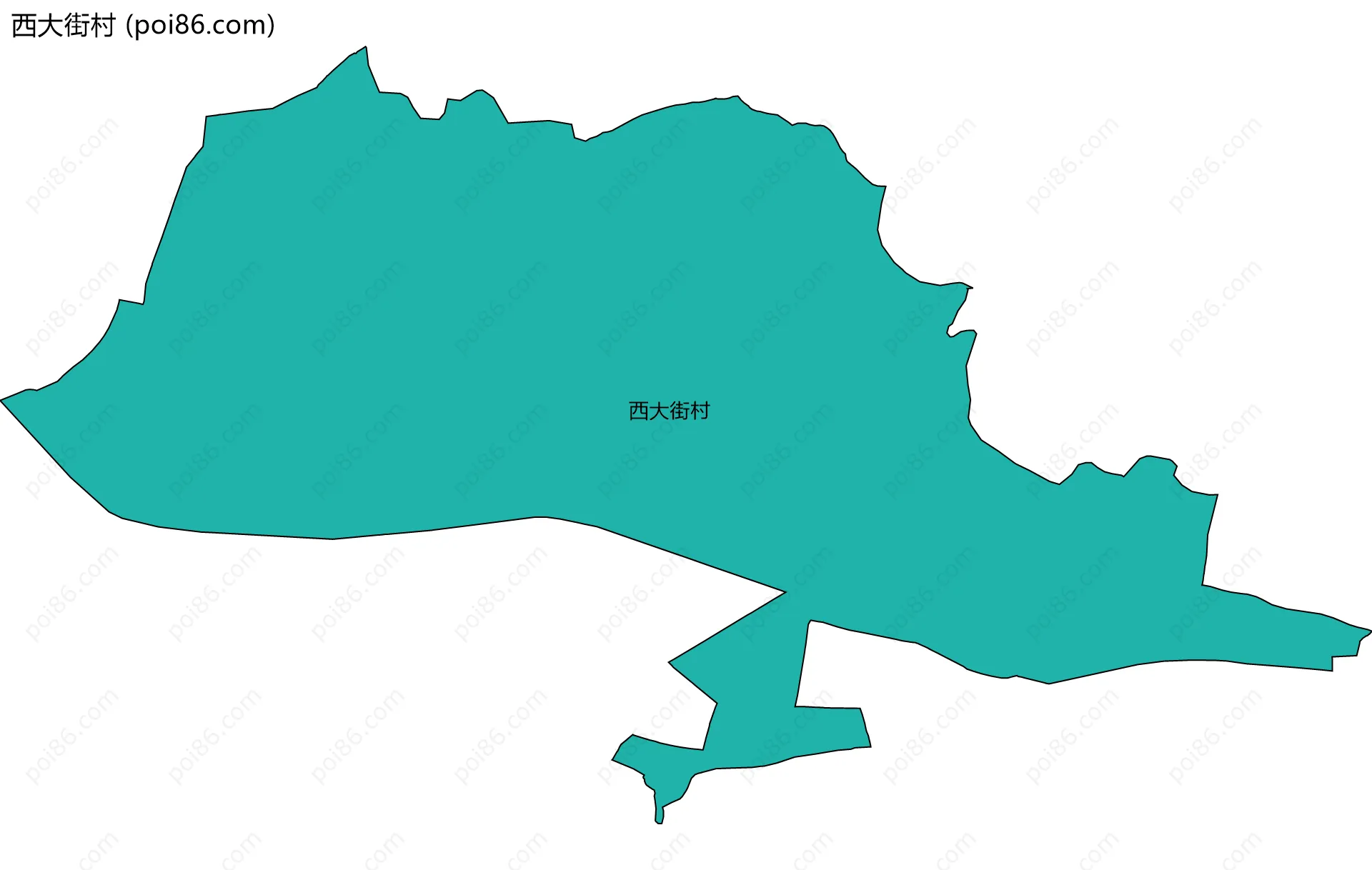 西大街村边界地图