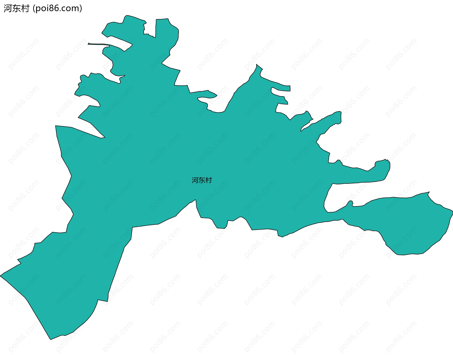 河东村边界地图