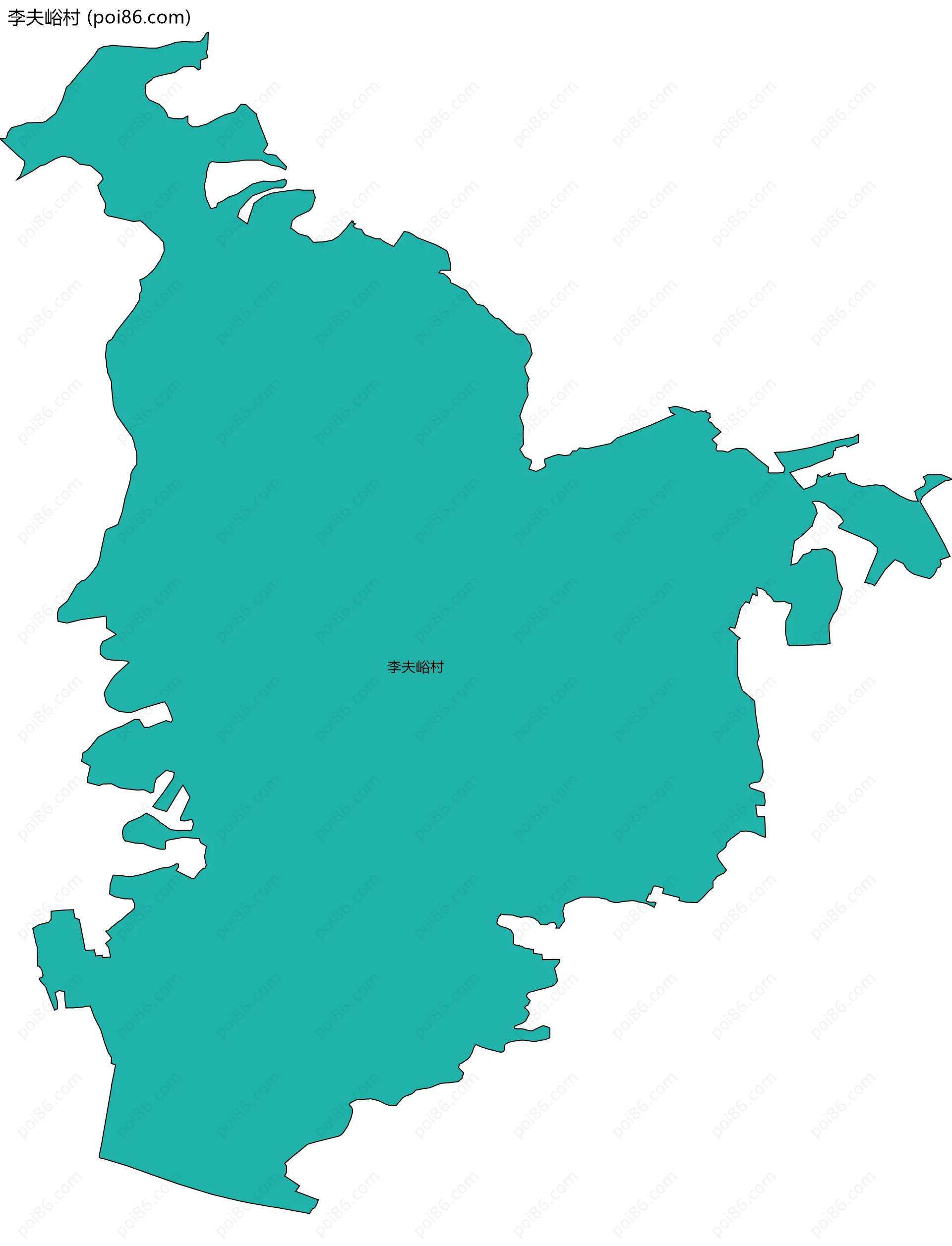 李夫峪村边界地图
