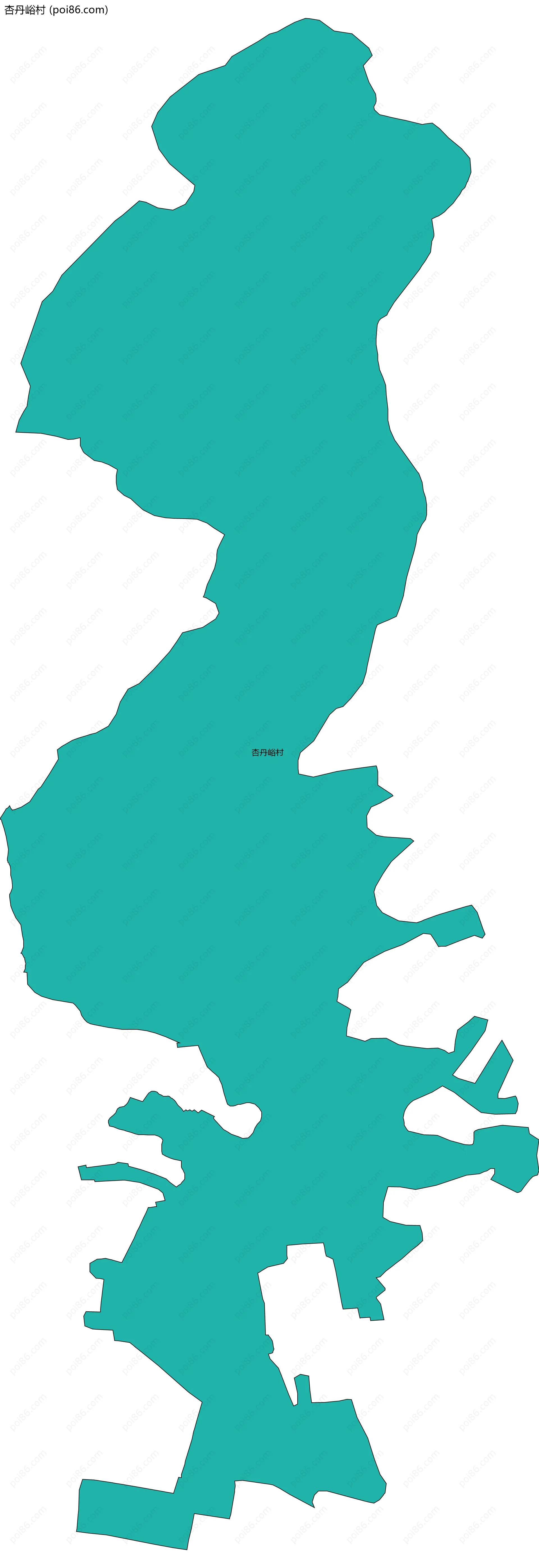 杏丹峪村边界地图