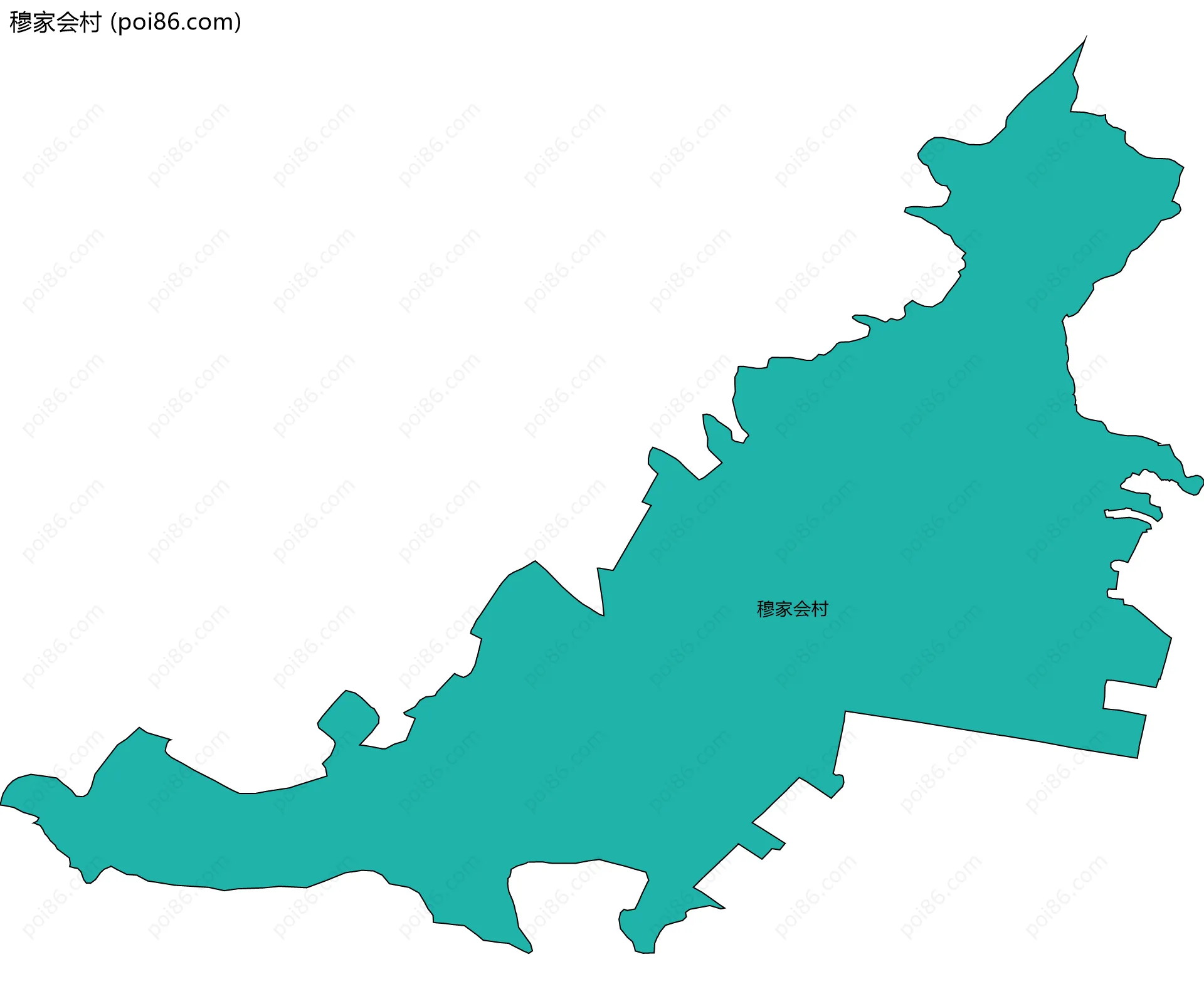 穆家会村边界地图