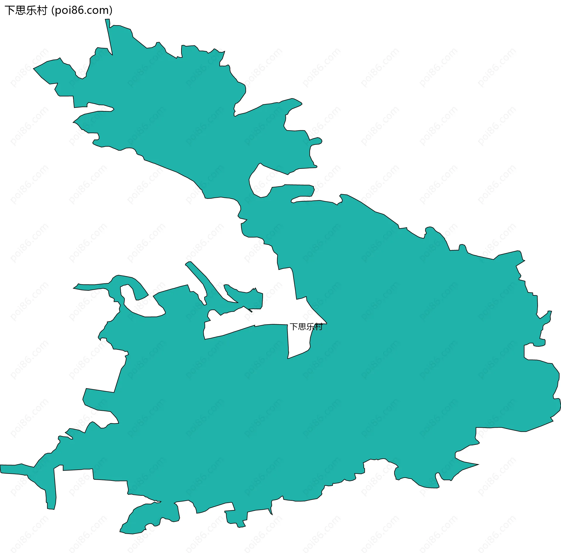下思乐村边界地图