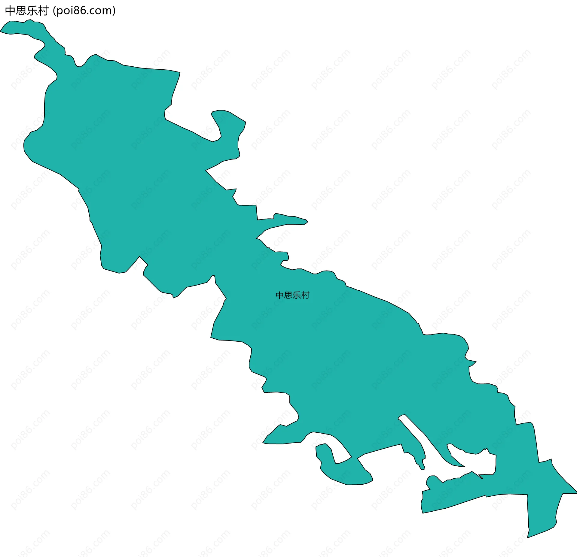 中思乐村边界地图